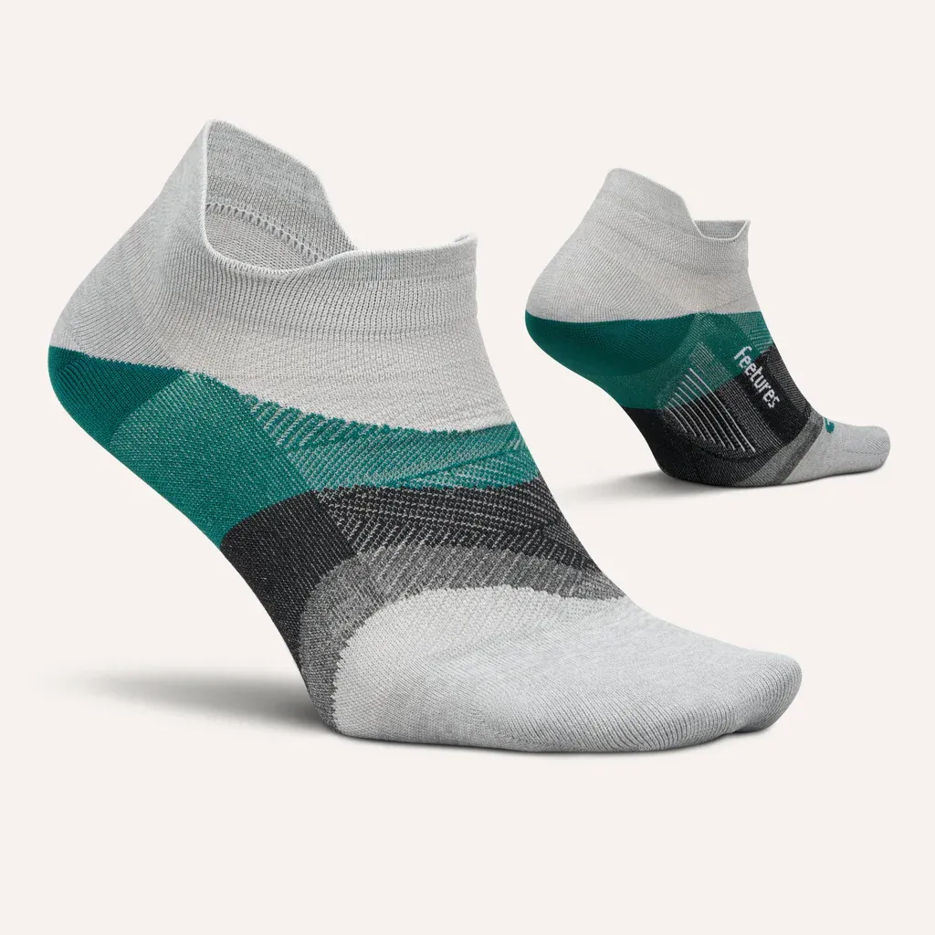 Elite Ultralight No-Show Socks in Stone Ivy - 2