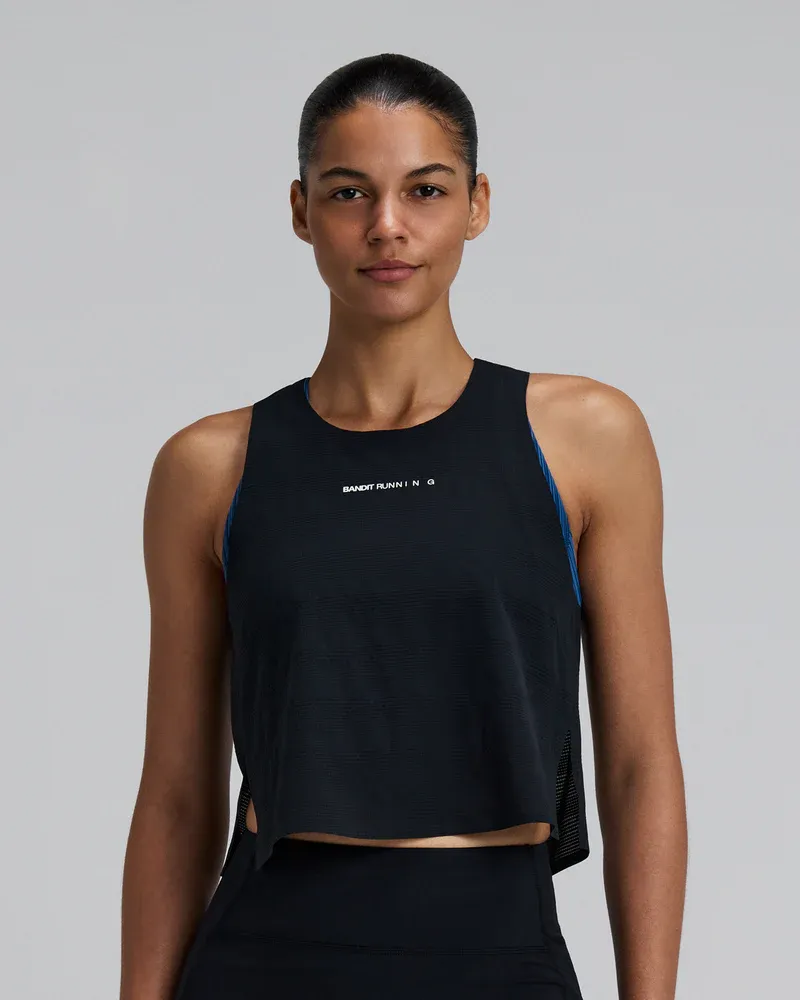 Women s CoolGrid Race Singlet in Black - 2