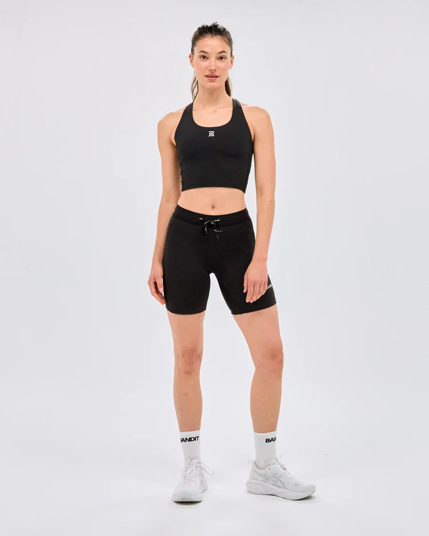 Women s Stamina Scoop Neck Race Crop in Black - 2