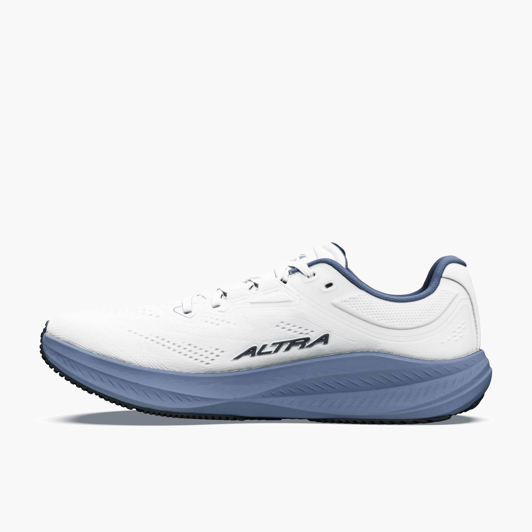 Medial angle shot of Men's Torin 9 in White / Black / Flint Stone