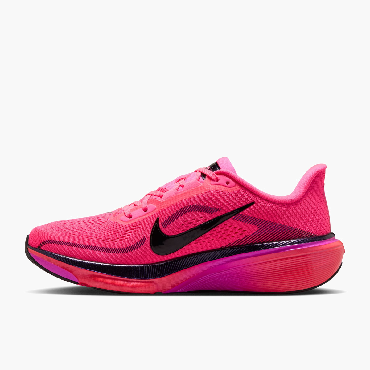 Medial angle shot of Women's Pegasus 42 in Hyper Pink / Black-Laser Crimson