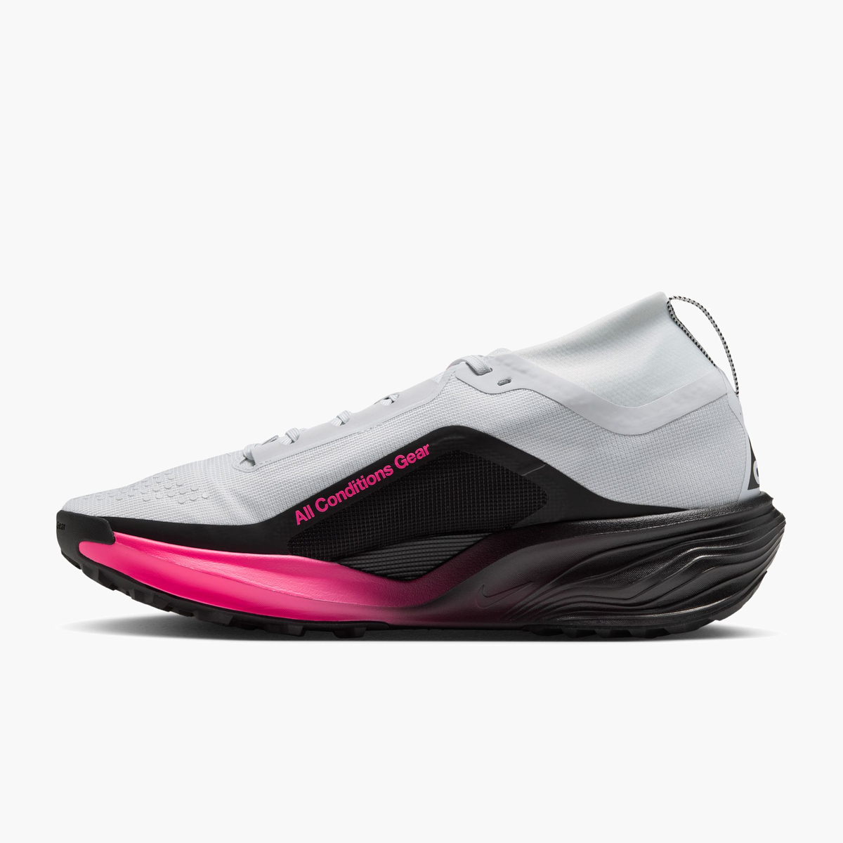 Medial angle shot of Men's ACG Pegasus Gore-Tex in Pure Platinum / Pure Platinum-Black
