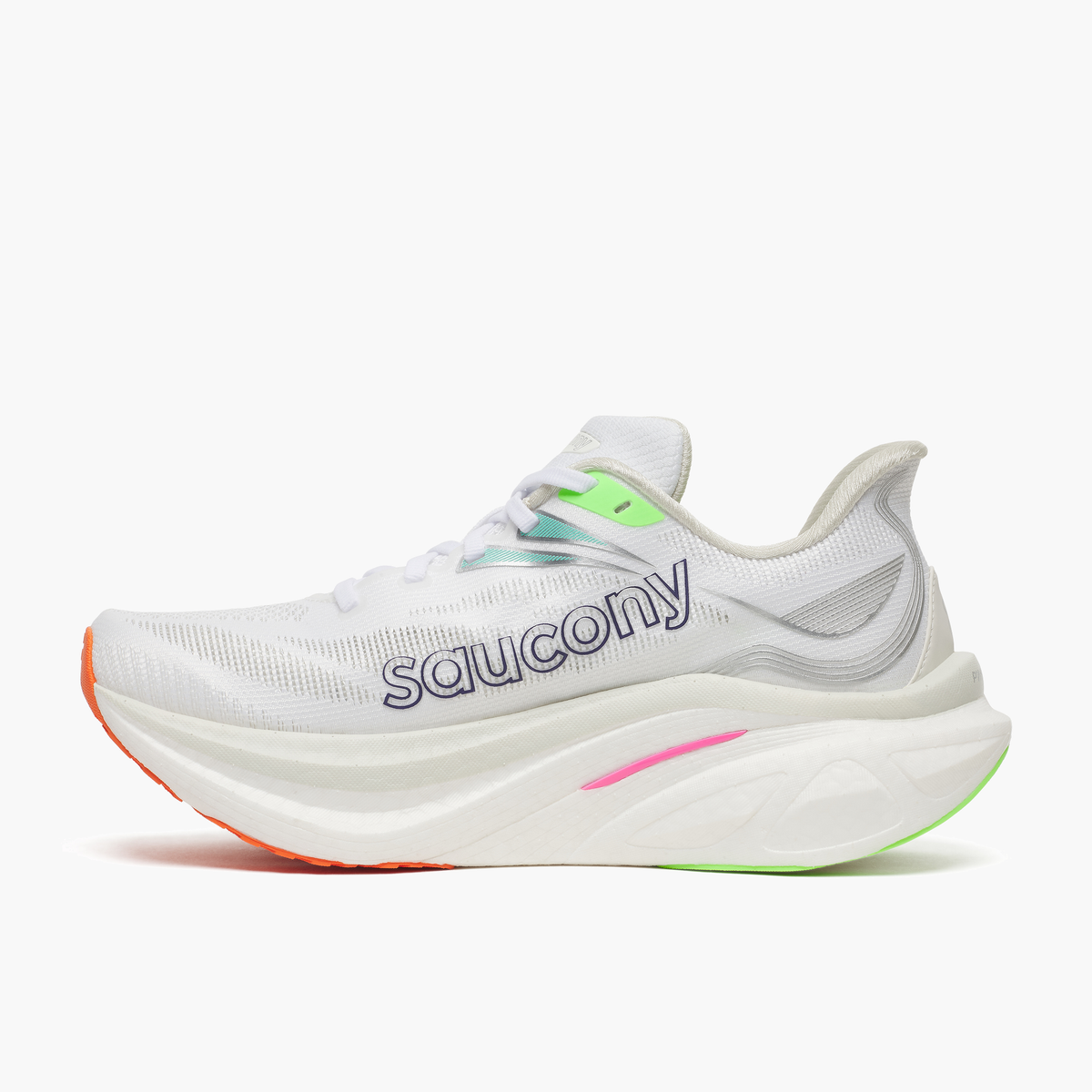 Medial angle shot of Women's Endorphin Speed 6 in White / Multi