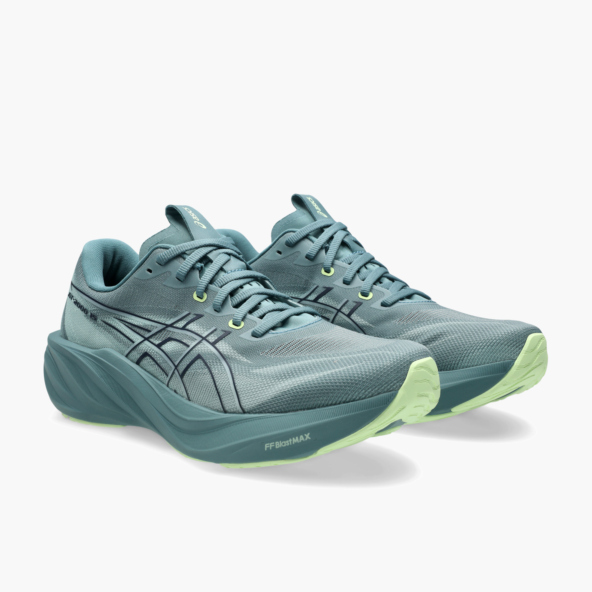 3/4 angle shot of Men's GT-2000 15 in Foggy Teal / Illuminate Yellow