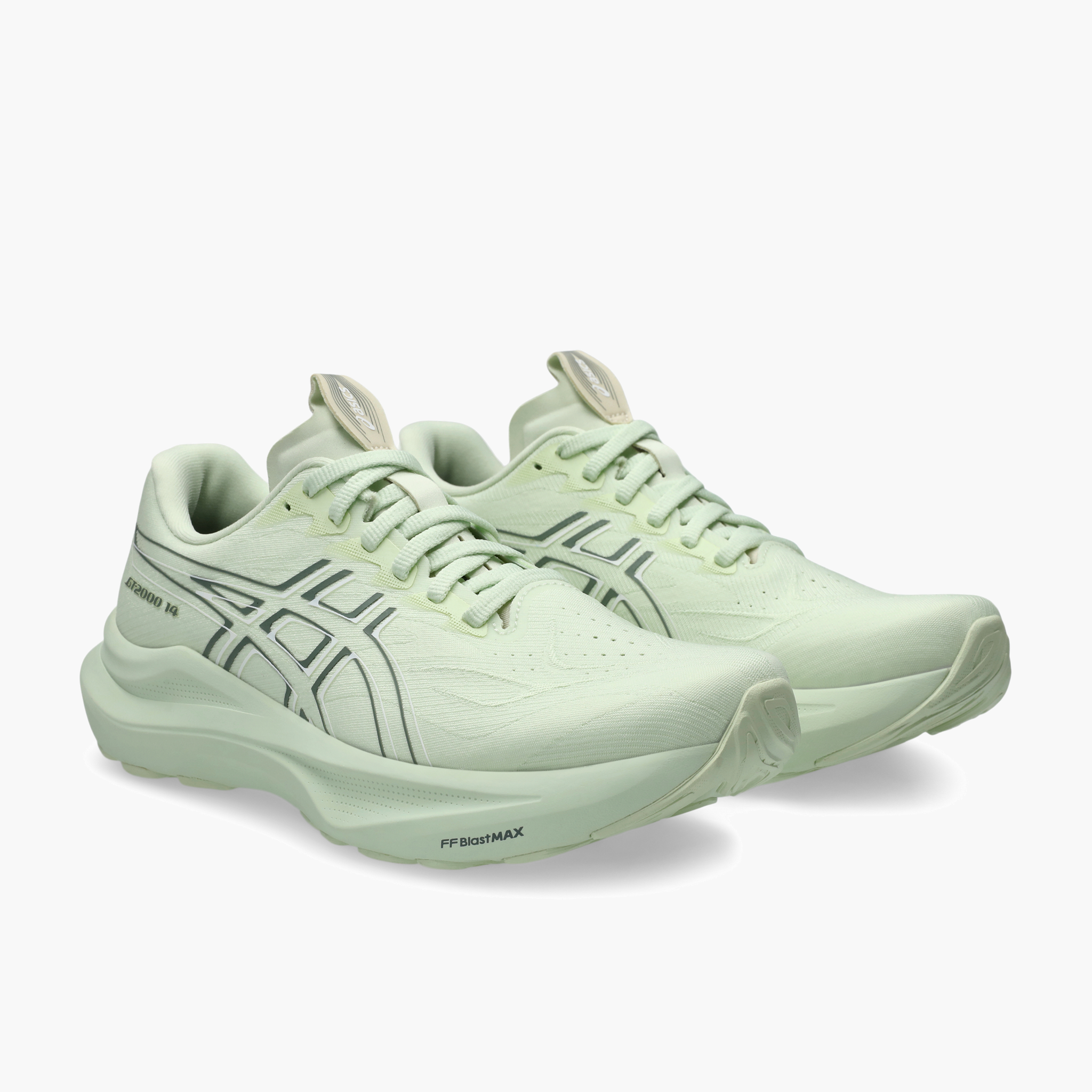 3/4 angle shot of Women's GT-2000 14 in Whisper Green / Monument Blue