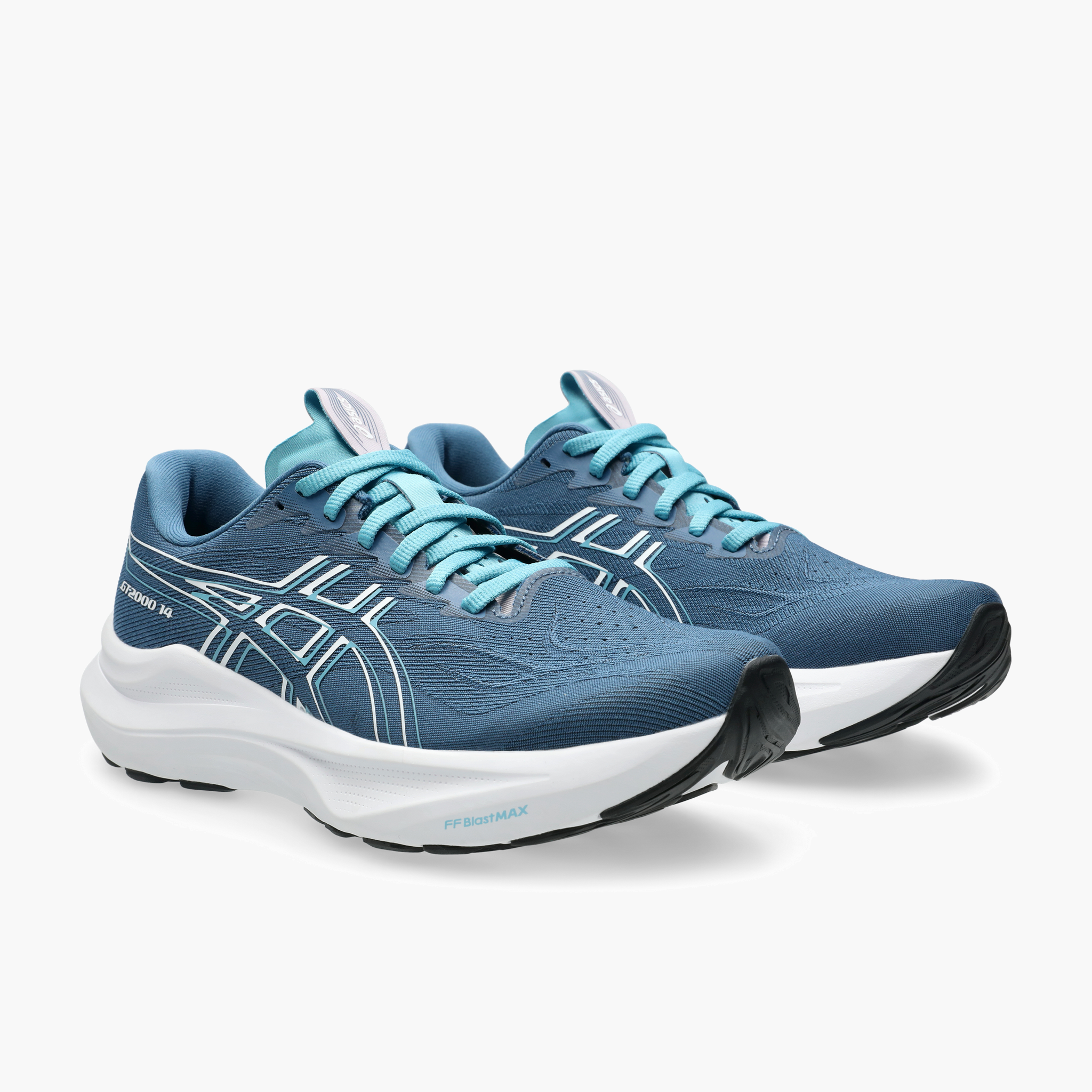3/4 angle shot of Women's GT-2000 14 in Winter Sea / White