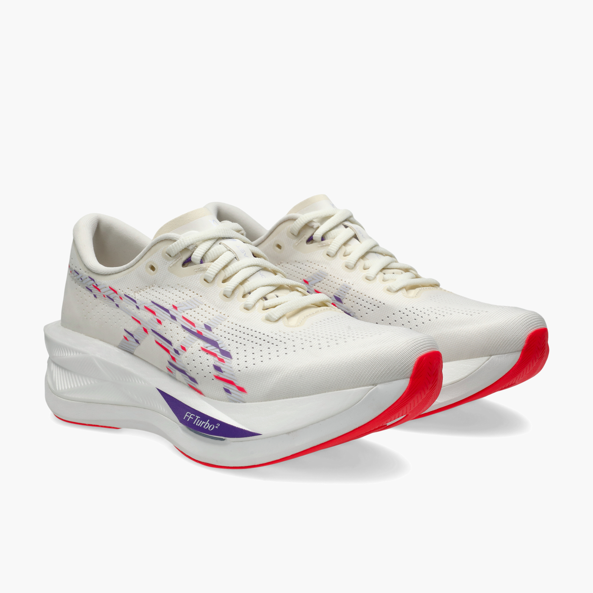3/4 angle shot of Women's Sonicblast in Cream / Blue Fade