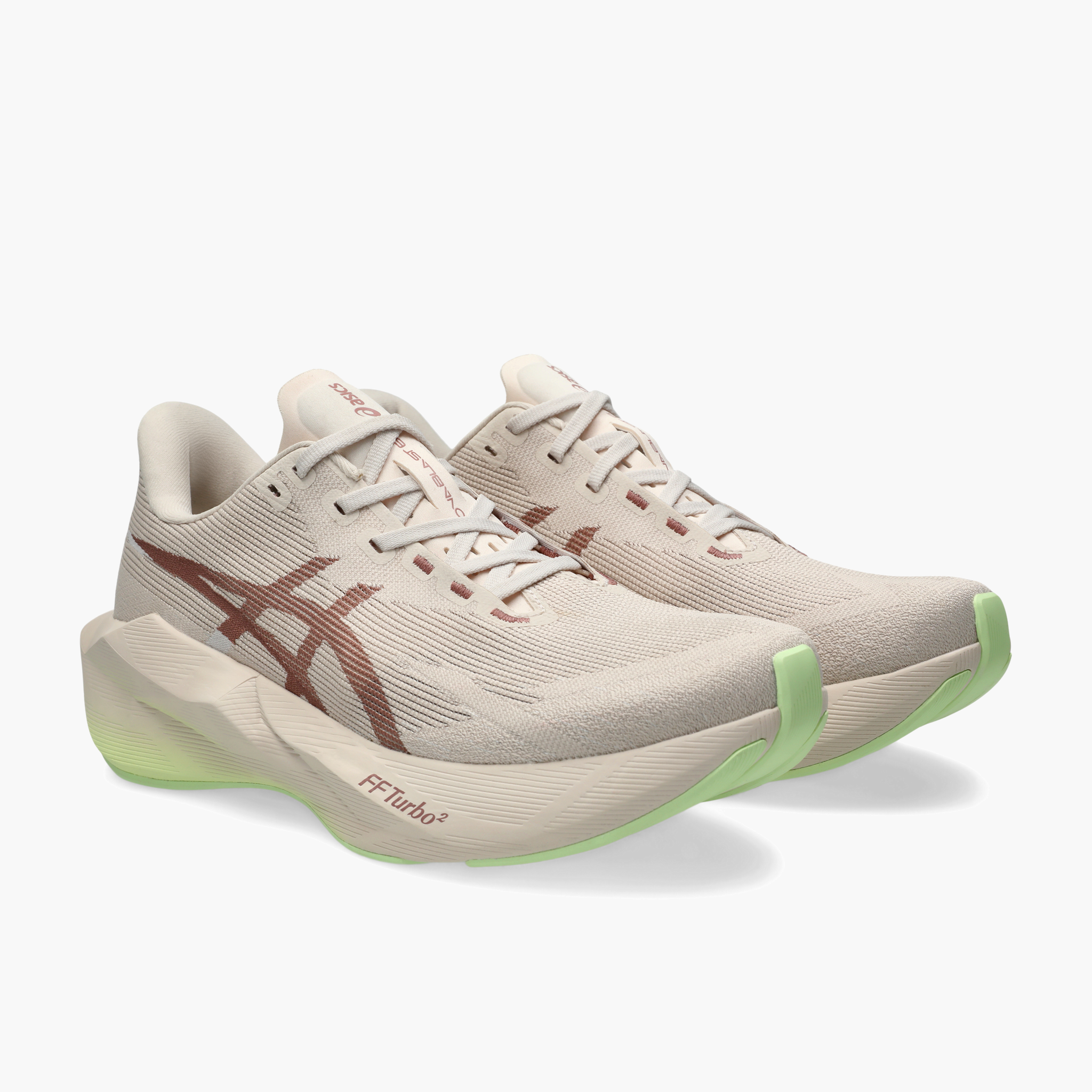 3/4 angle shot of Women's Novablast 6 in Rose Dust / Illuminate Yellow