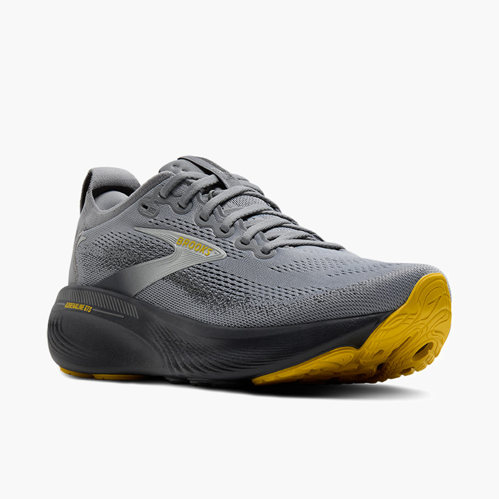 3/4 angle shot of Men's Adrenaline GTS 25 in Primer Grey / Ebony / Jasmin