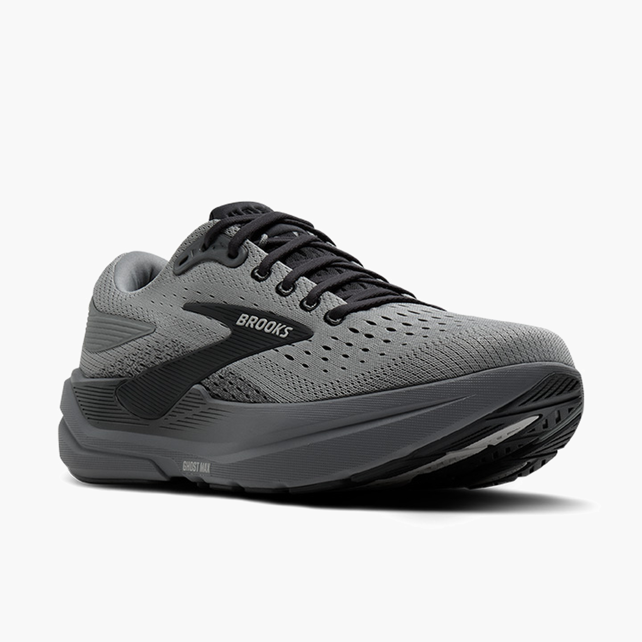 3/4 angle shot of Men's Ghost Max 3 in Primer Grey / Ebony