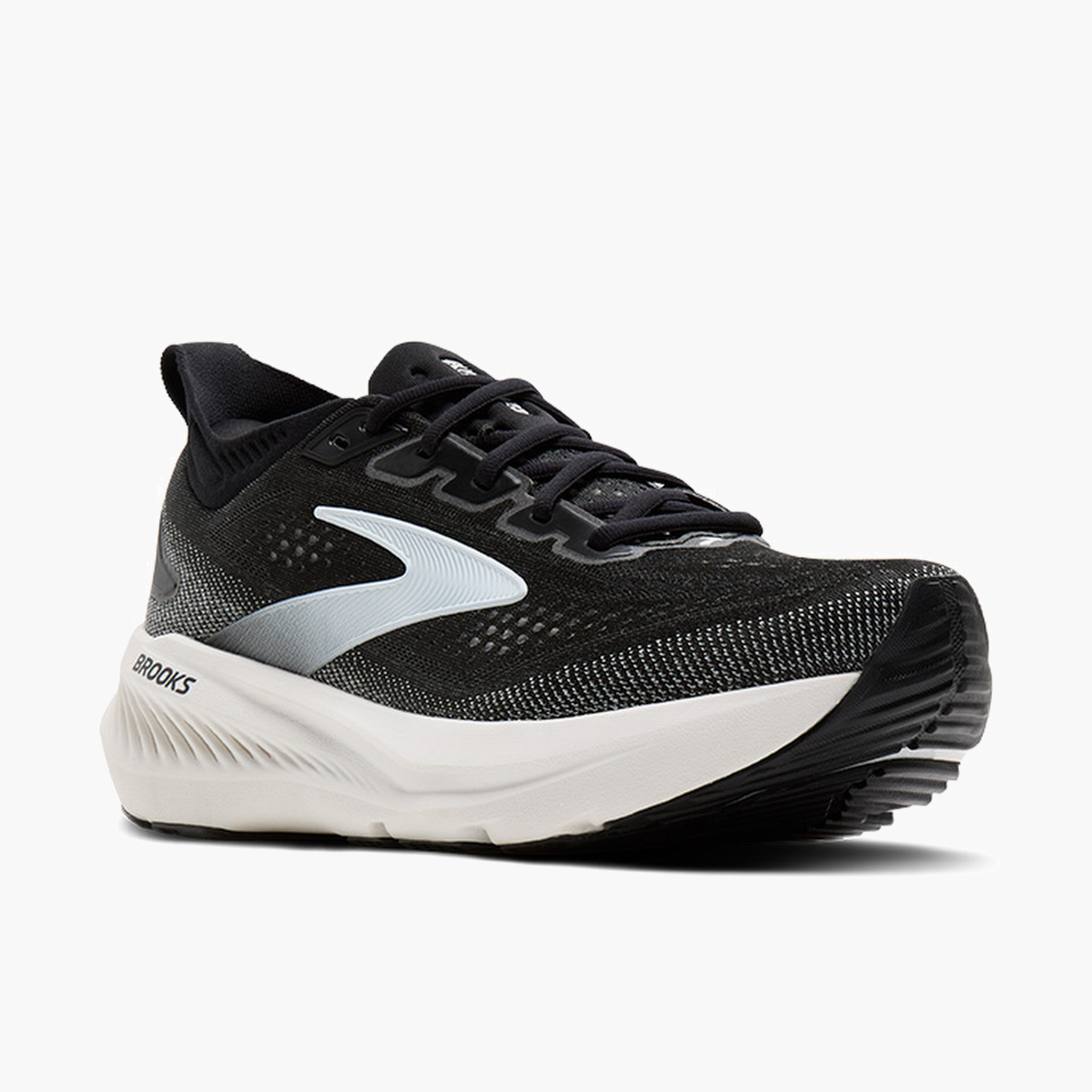 3/4 angle shot of Men's Glycerin 23 in Black / Grey / White