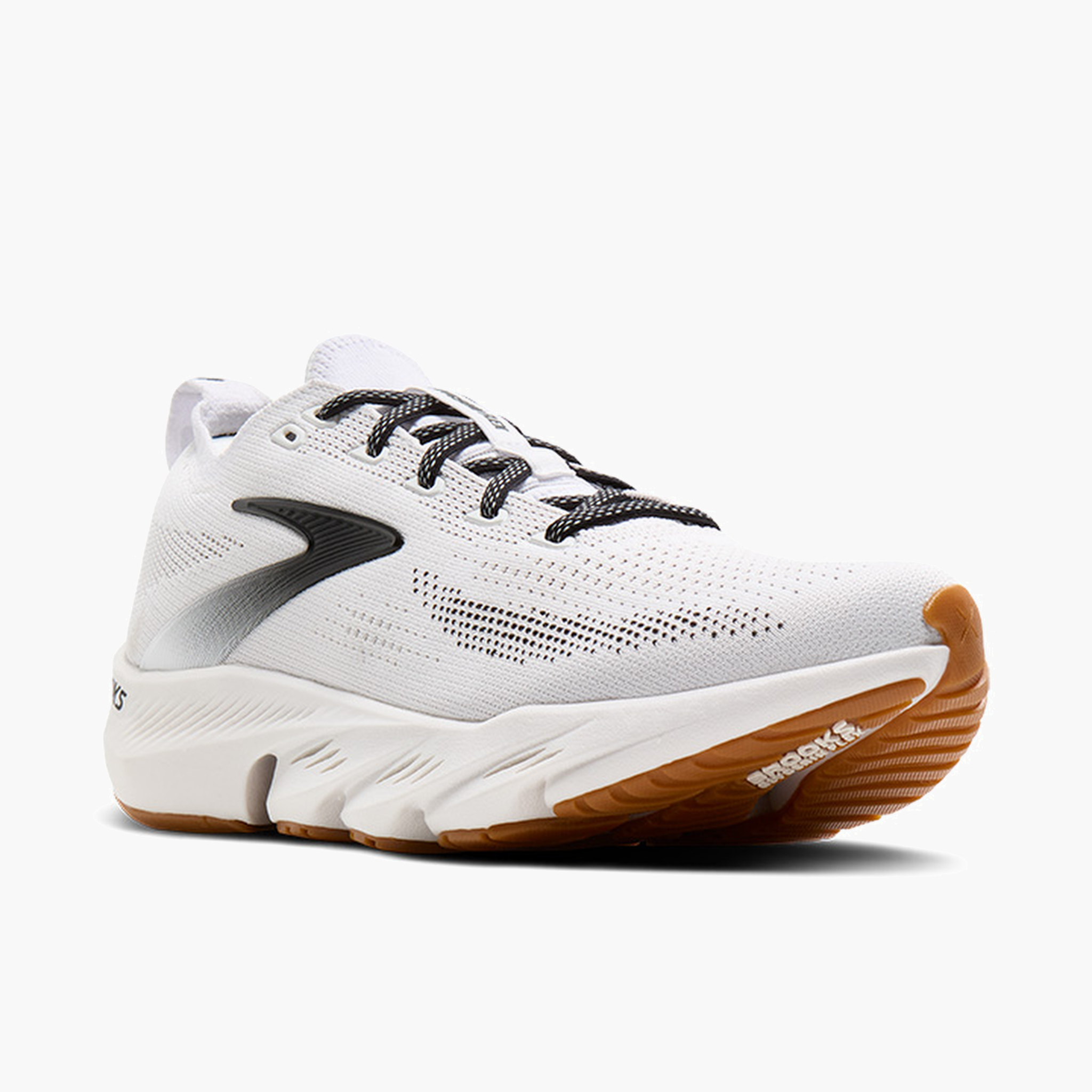 3/4 angle shot of Men's Glycerin Flex in White / Black / Gum