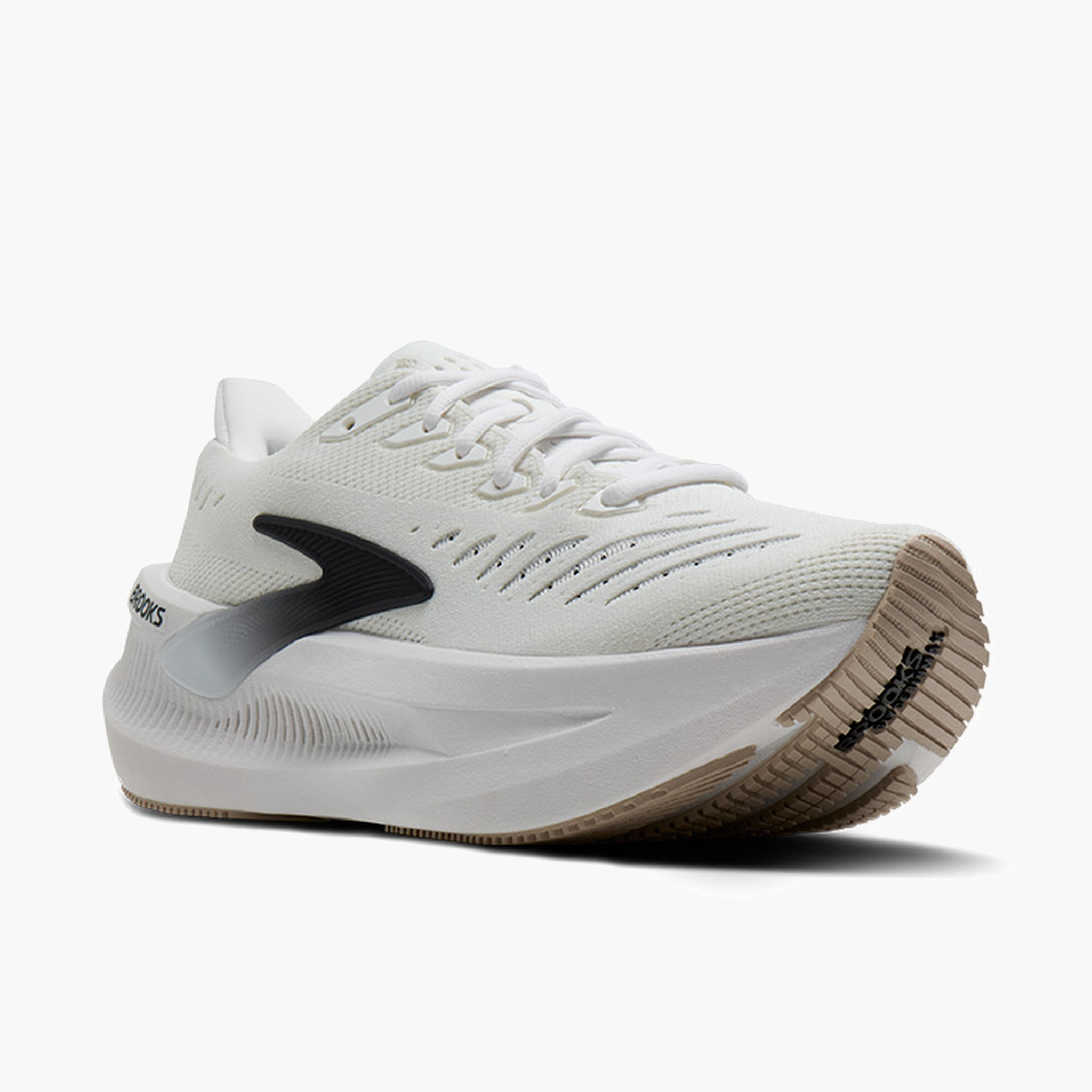 3/4 angle shot of Men's Glycerin Max 2 in White / Black / Chateau Gray