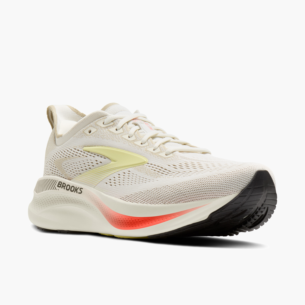 3/4 angle shot of Men's Adrenaline GTS 26 in Tofu / Lemonade / FieryCoral