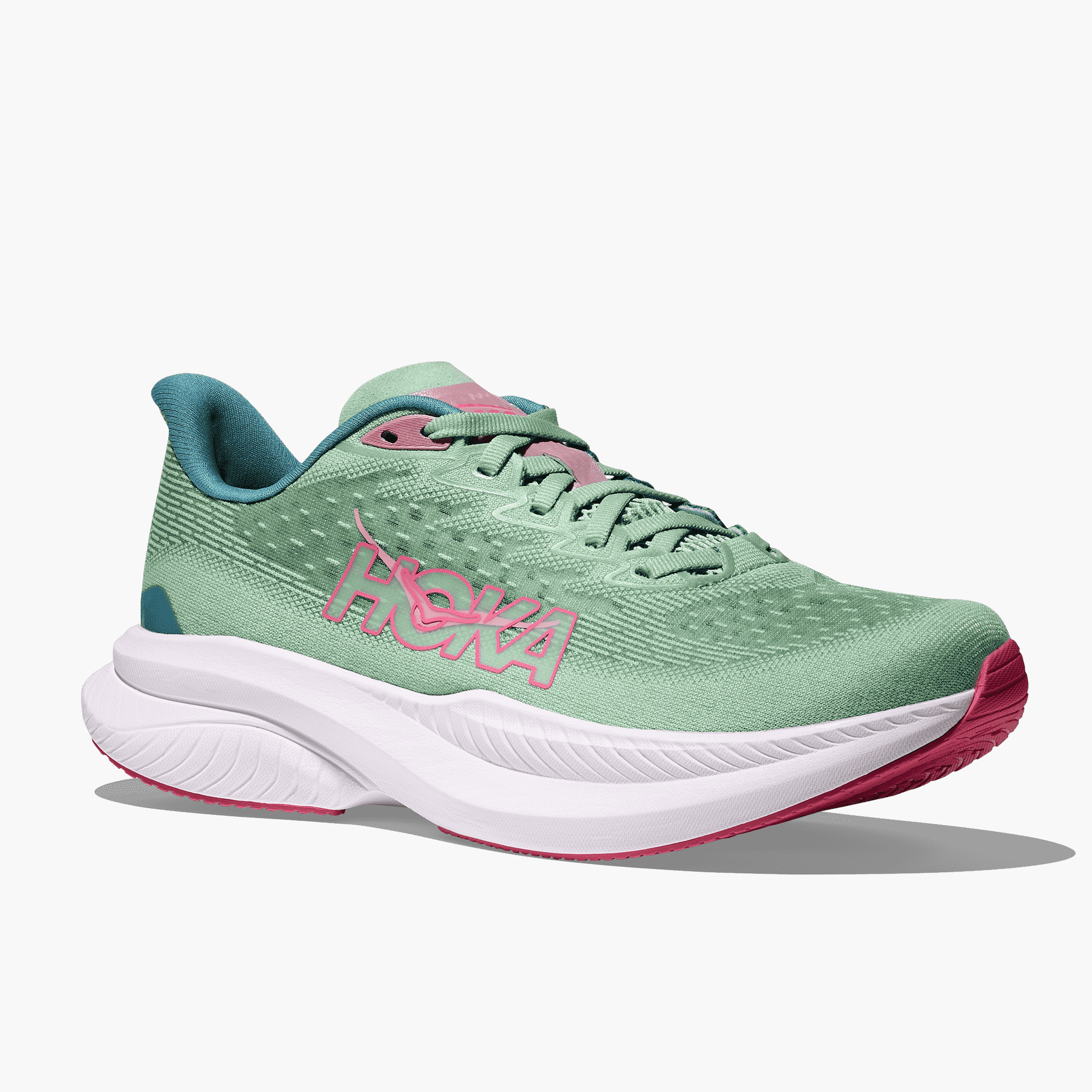 3/4 angle shot of Women's Mach 6 in Jadeite  /  Alpine Blue