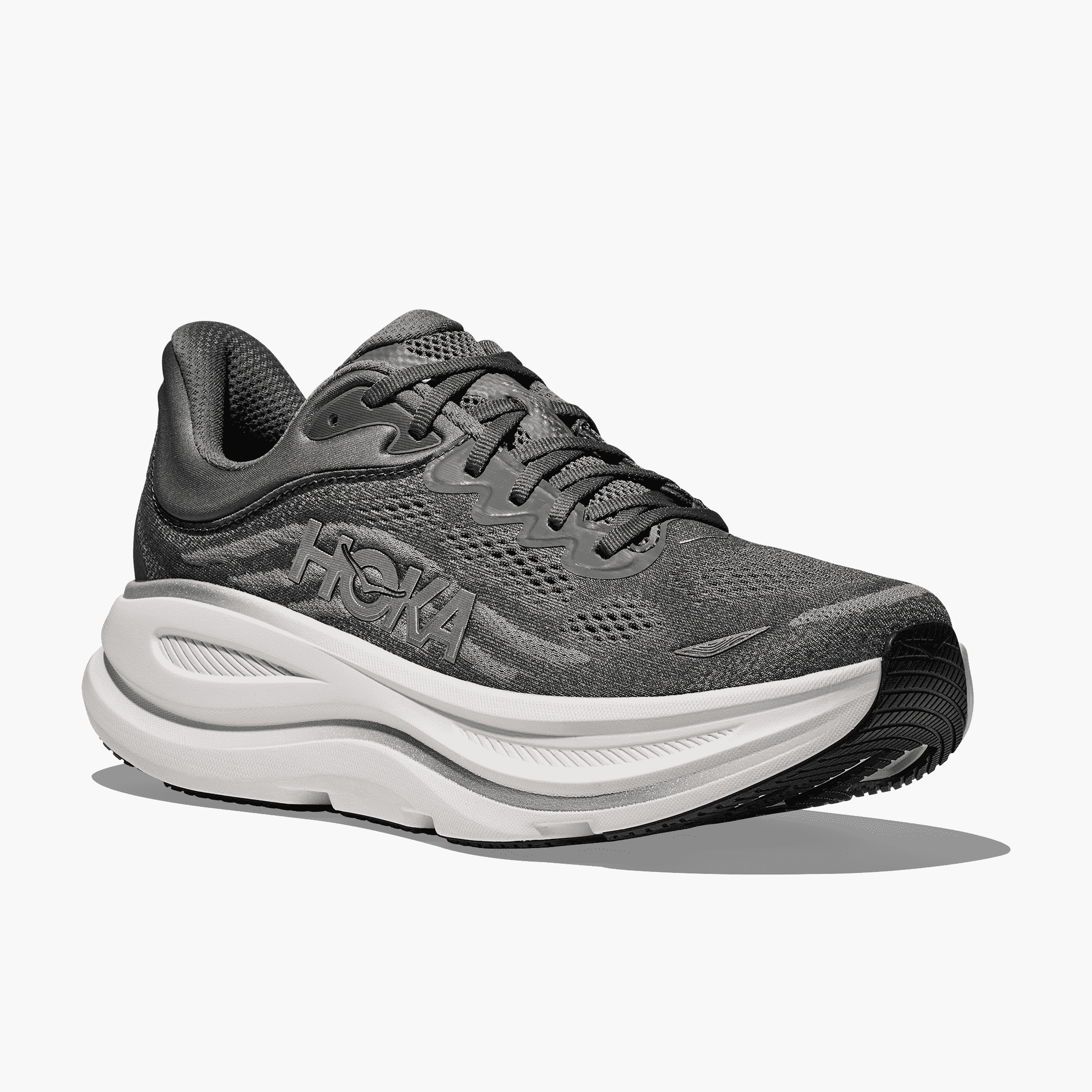 3/4 angle shot of Men's Bondi 9 in Asteroid  /  Silver