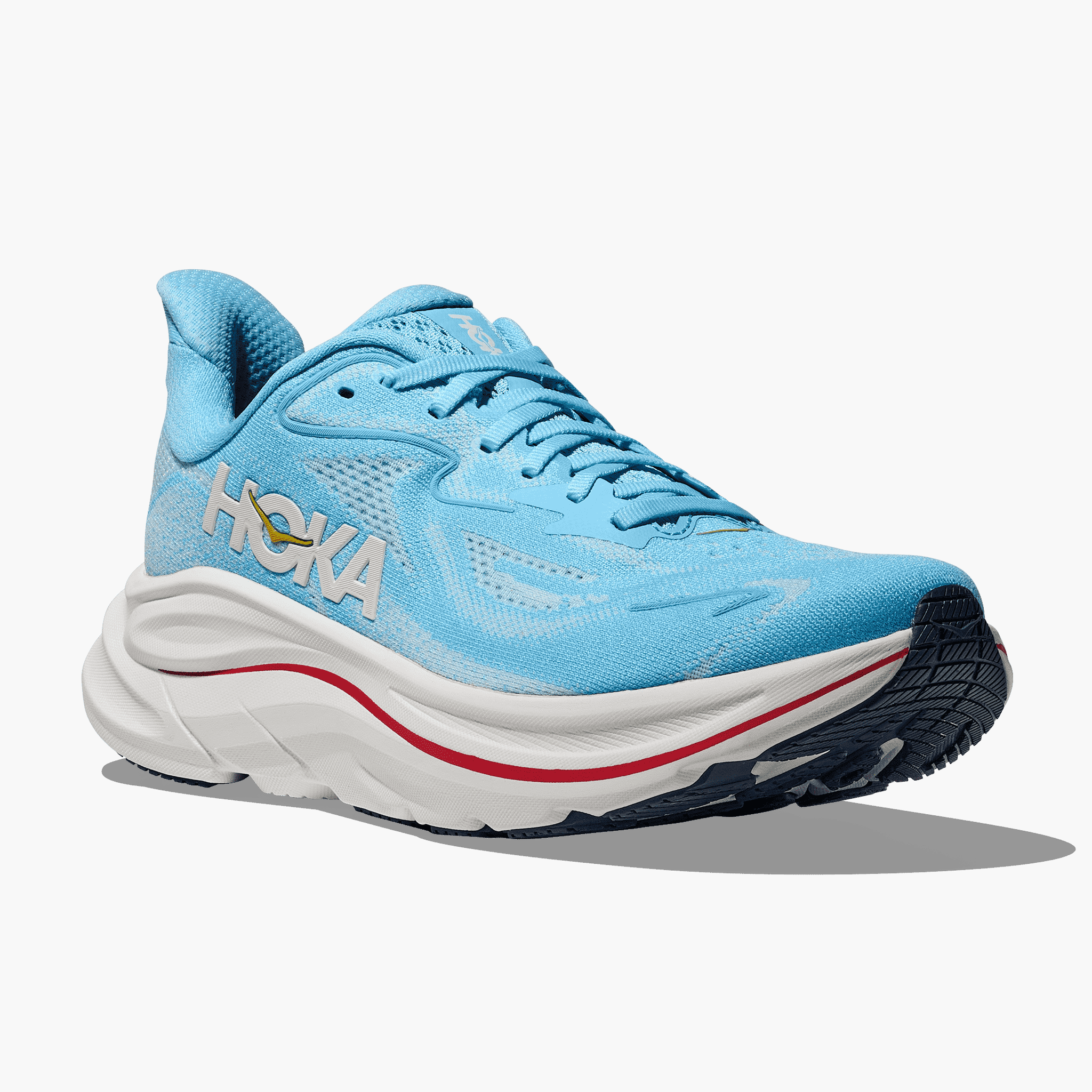 3/4 angle shot of Women's Clifton 10 in Soaring Blue  /  Frost
