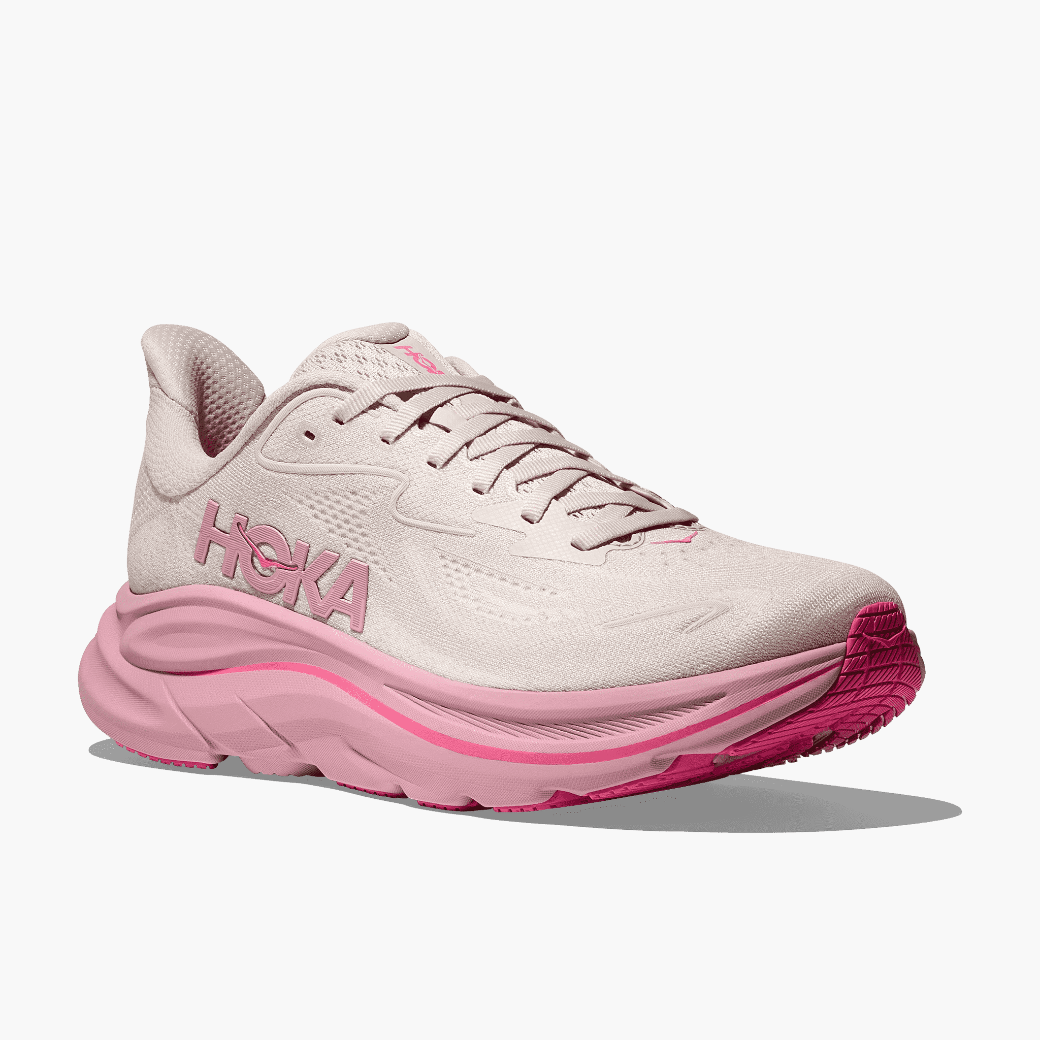 3/4 angle shot of Women's Clifton 10 in Rose Cream  /  Dried Rose