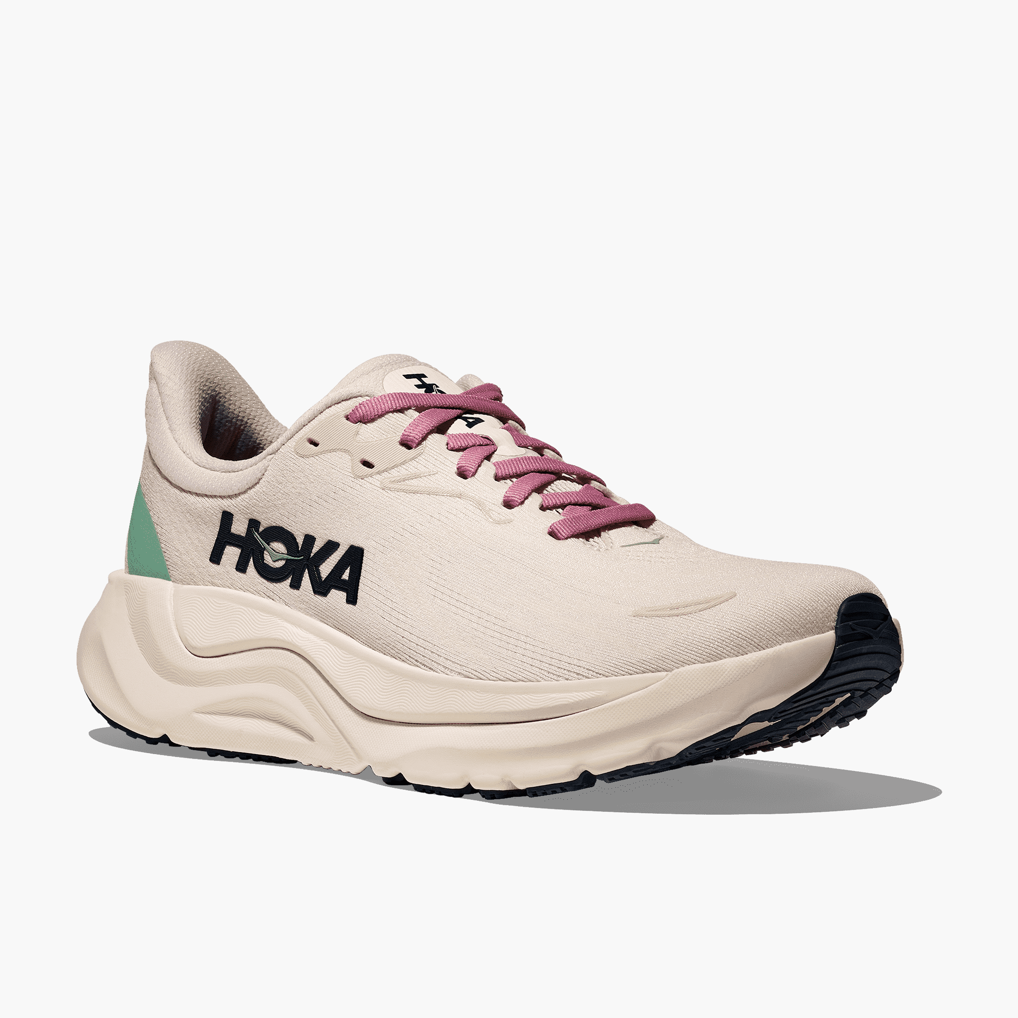 3/4 angle shot of Women's Arahi 8 in Rose Cream  /  Alabaster