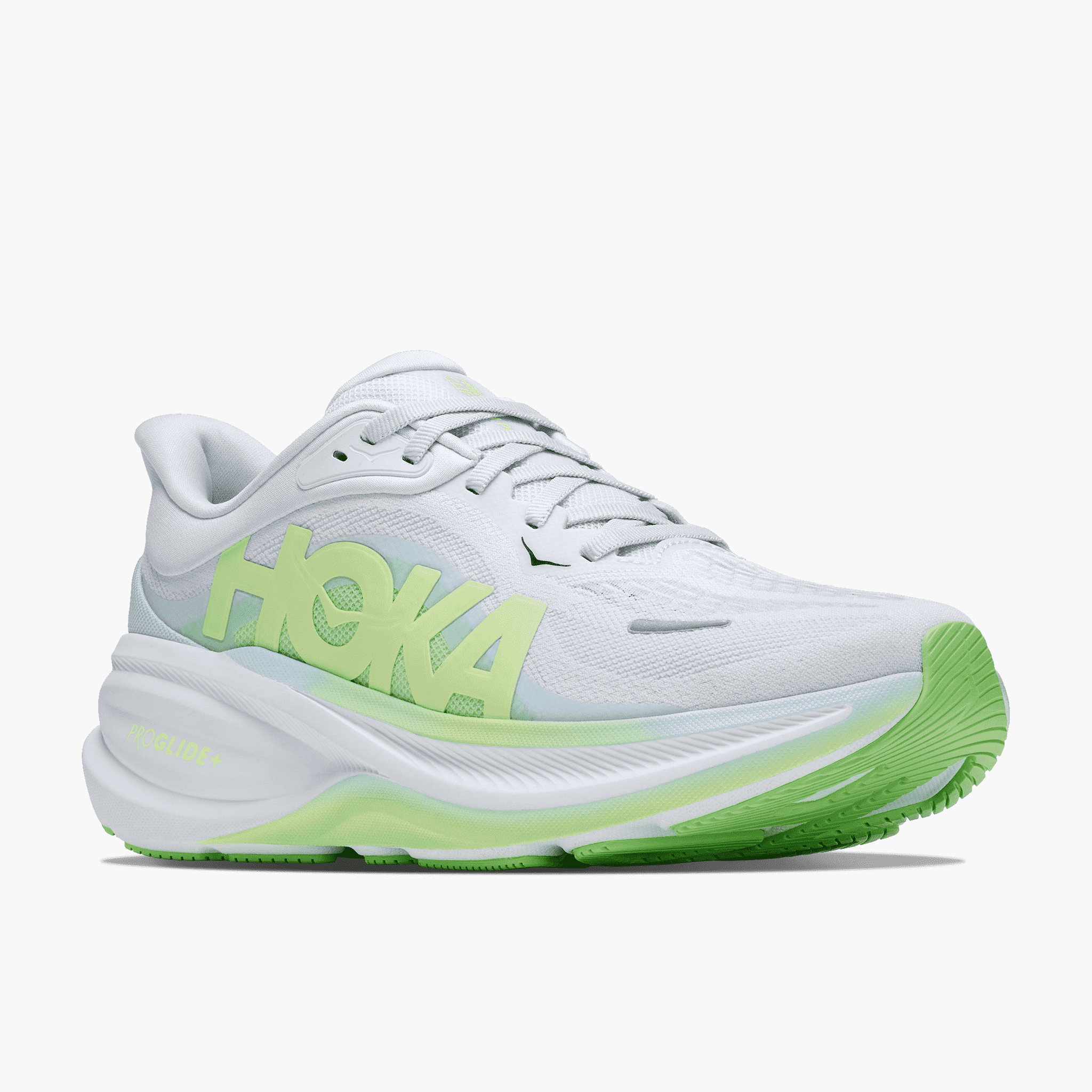 3/4 angle shot of Women's Clifton Pro in Cosmic Grey  /  Neon Yuzu