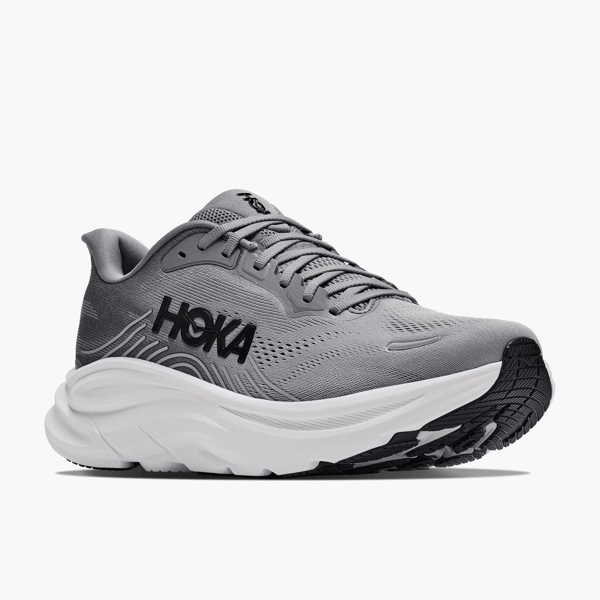 3/4 angle shot of Men's Clifton 11 in Galactic Grey  /  Stellar Grey