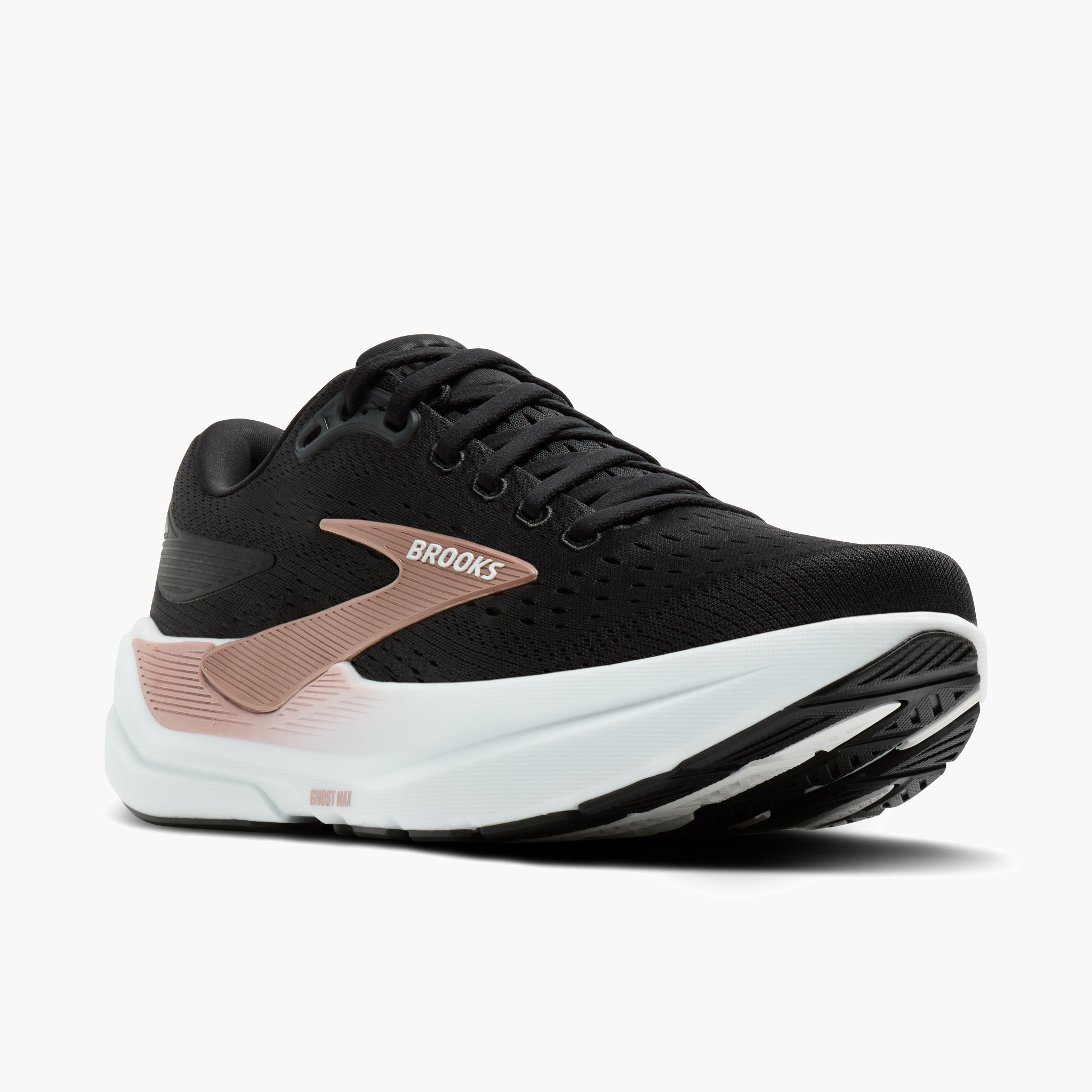 3/4 angle shot of Women's Ghost Max 3 in Black / Black / Rose Gold