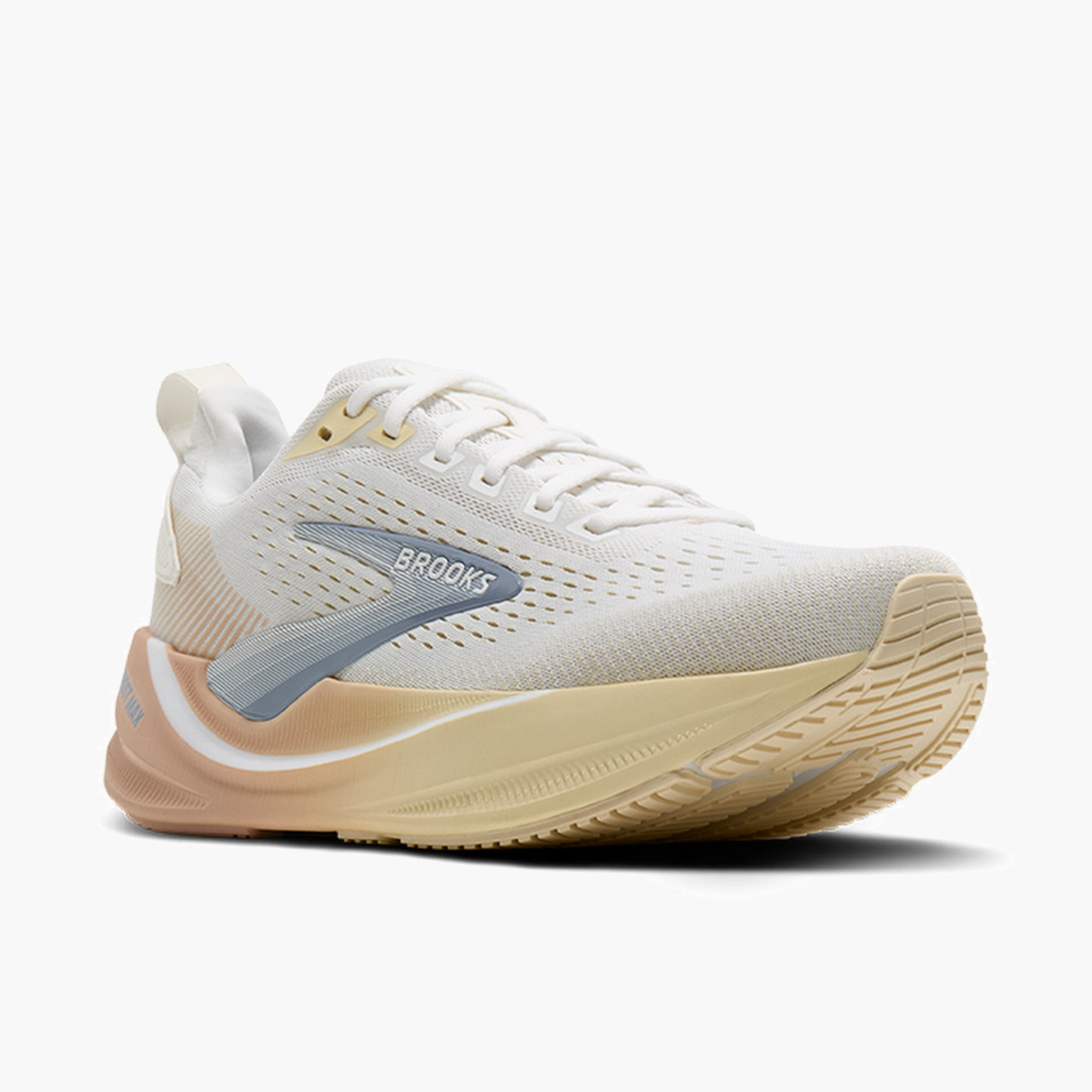 3/4 angle shot of Women's Ghost Max 4 in White / Rose / Rutabaga