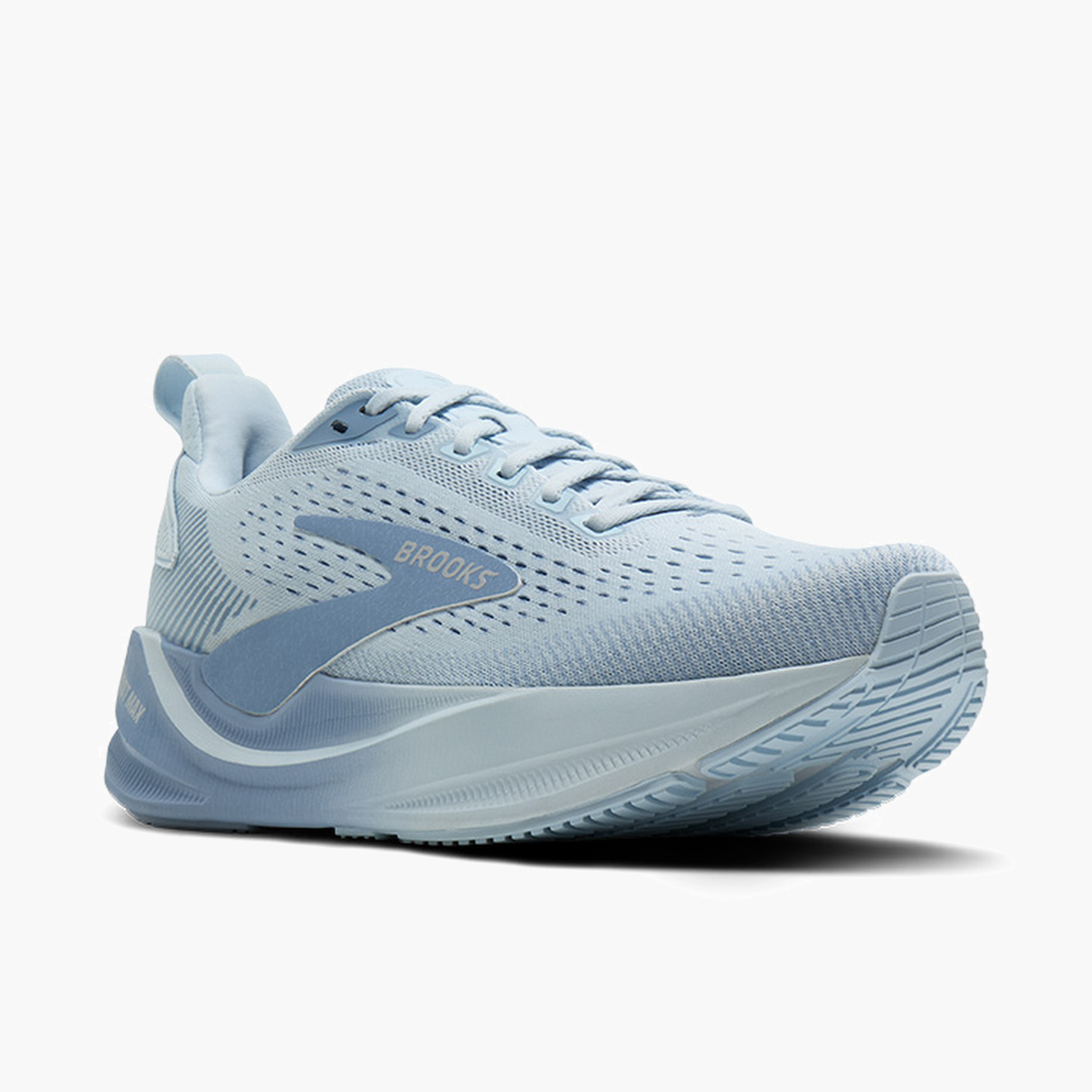 3/4 angle shot of Women's Ghost Max 4 in Blue / Blue / Chrome