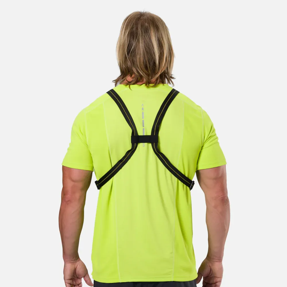 Laser Light Web Vest in Black/High Vis Yellow - 2