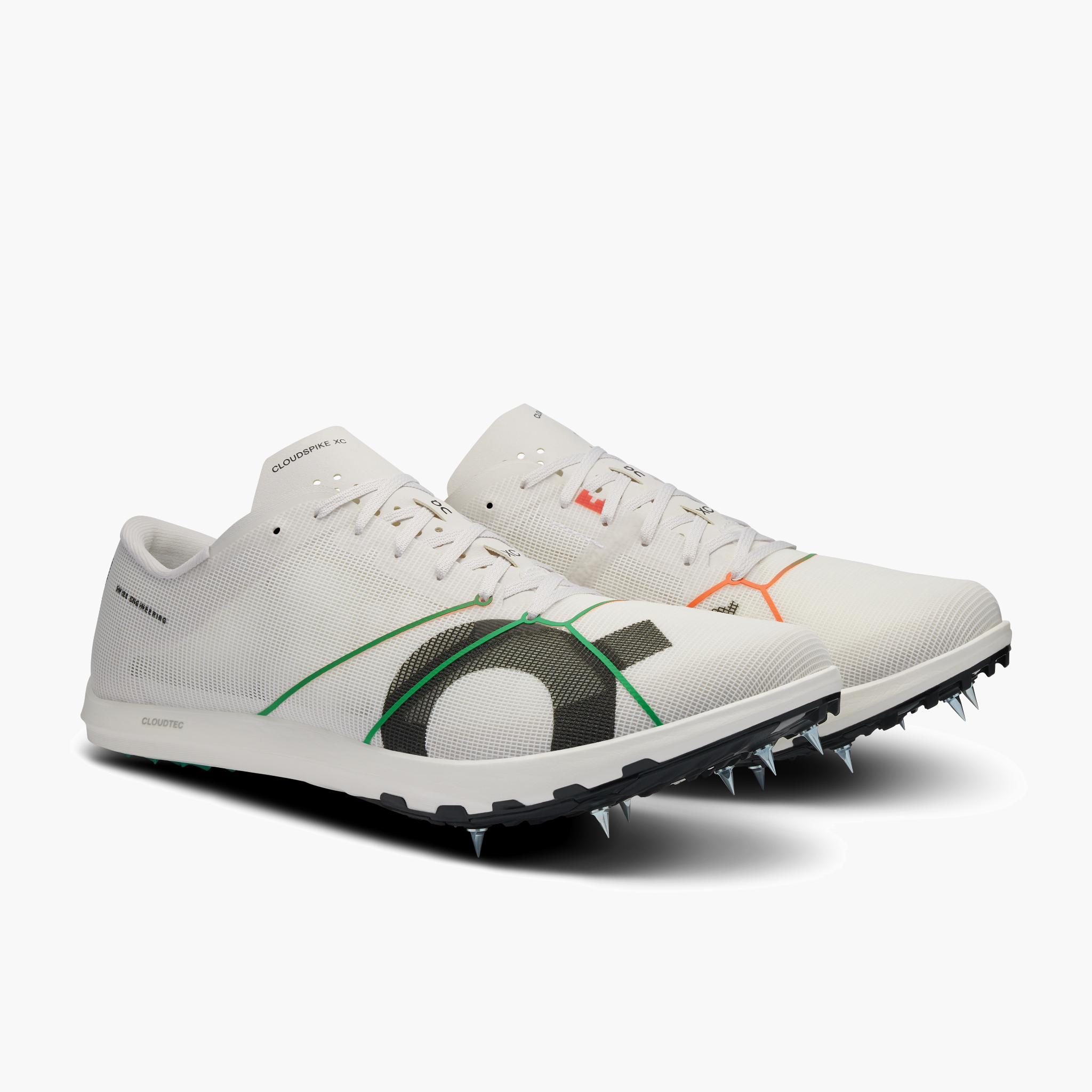 3/4 angle shot of Mens Cloudspike XC in White