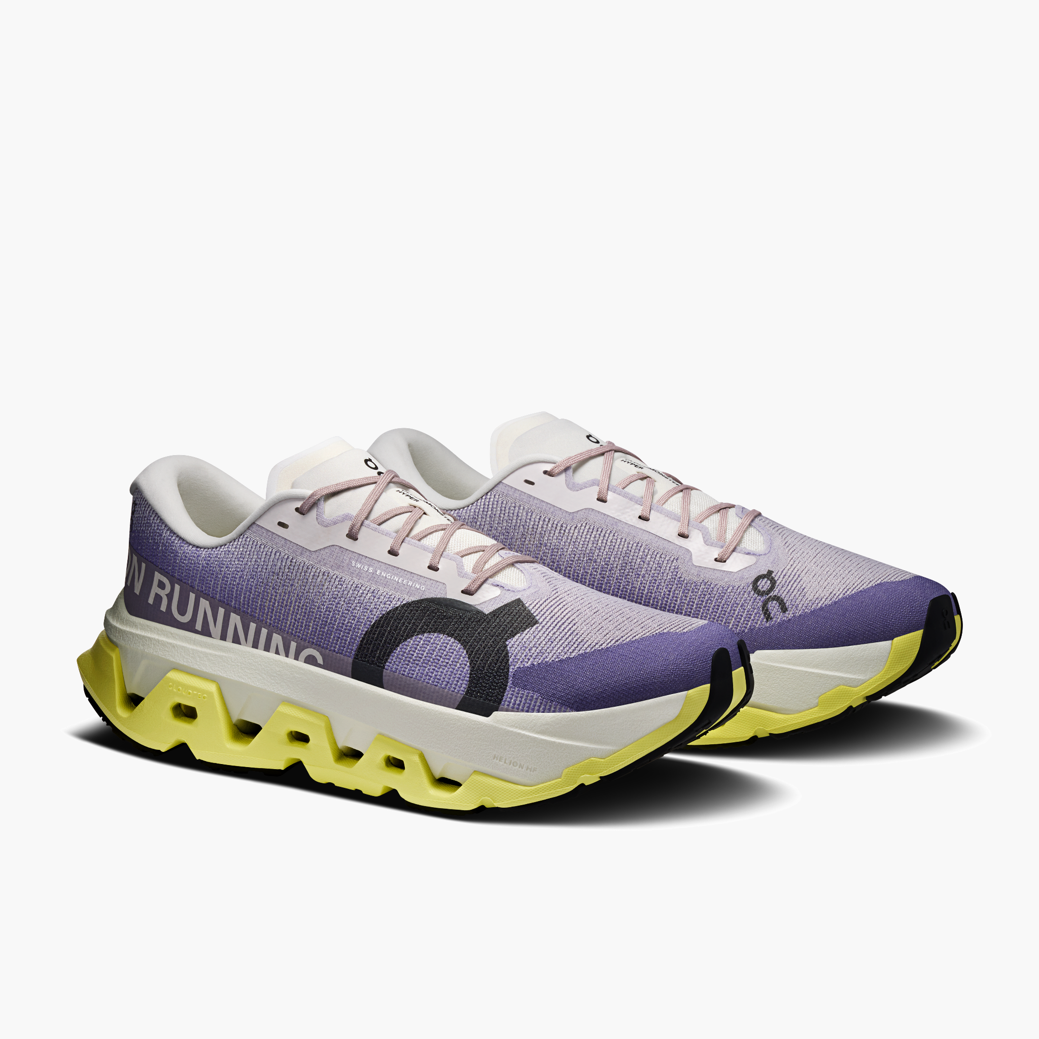 3/4 angle shot of Men's Cloudmonster 3 Hyper in Lily | Limelight