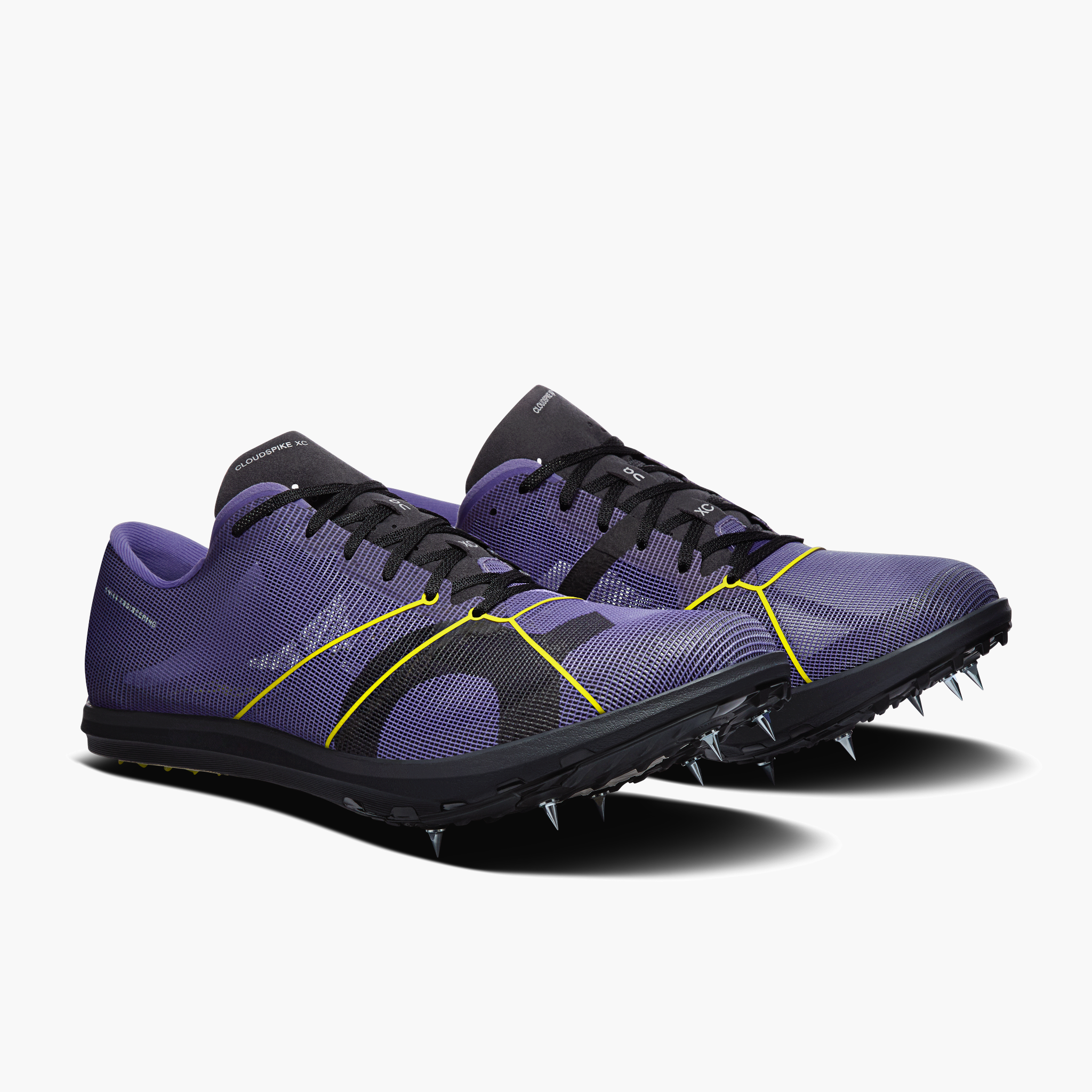 3/4 angle shot of Womens Cloudspike XC in Juniper / Black