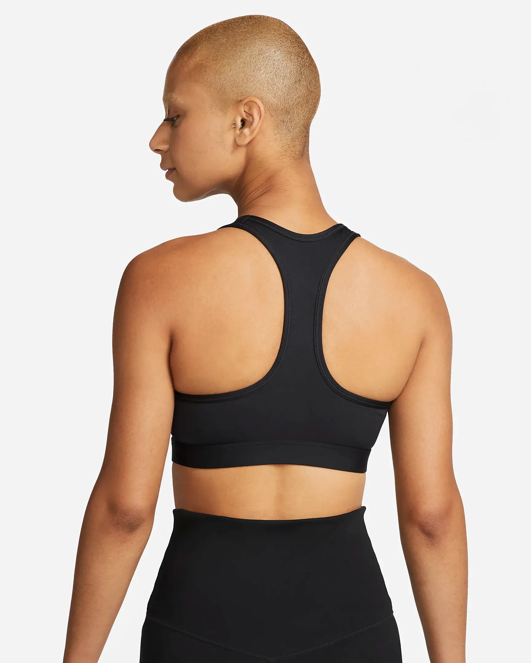Swoosh Medium Support Bra in Black - 3