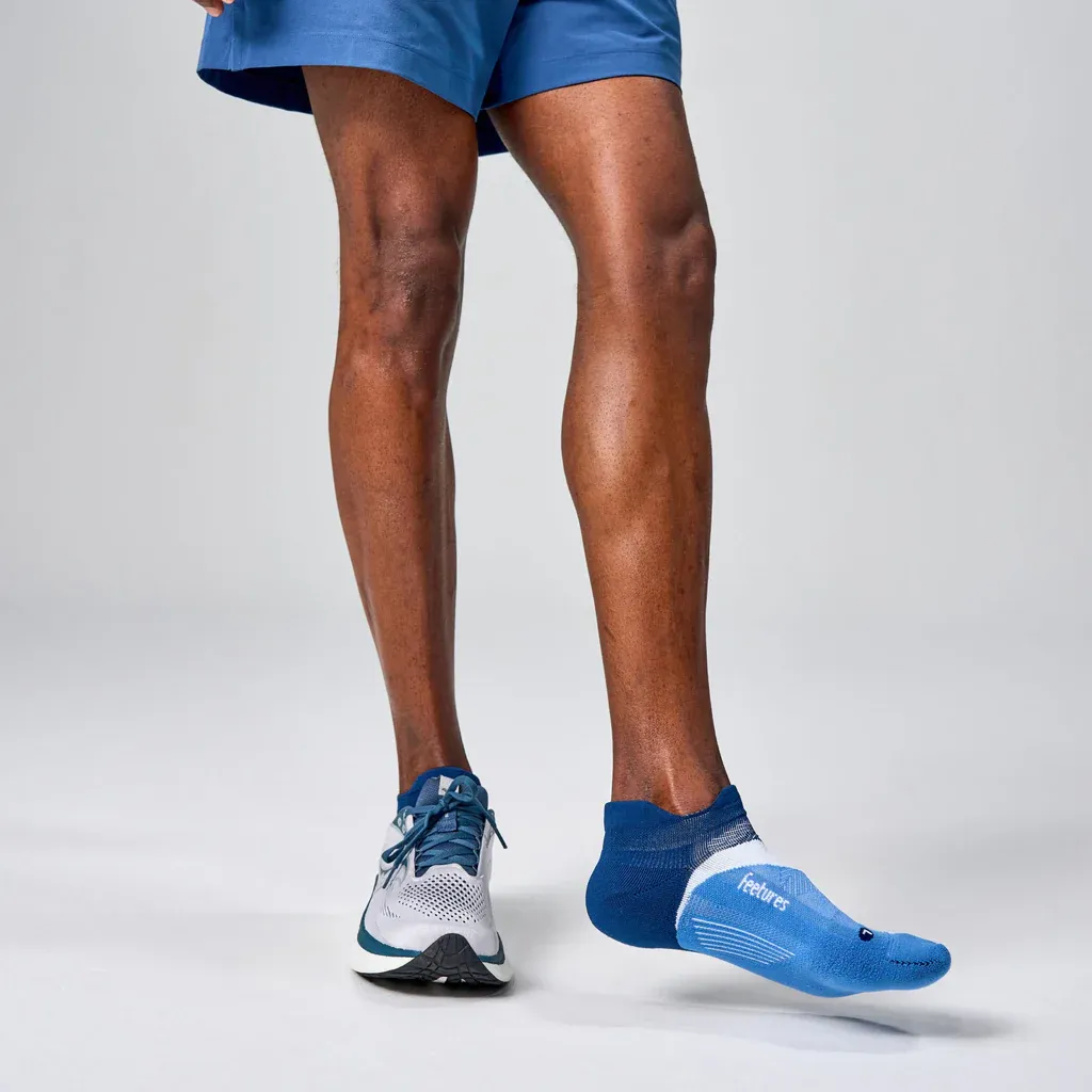 Elite Light Cushion No-Show Socks in Blue Wave - 3