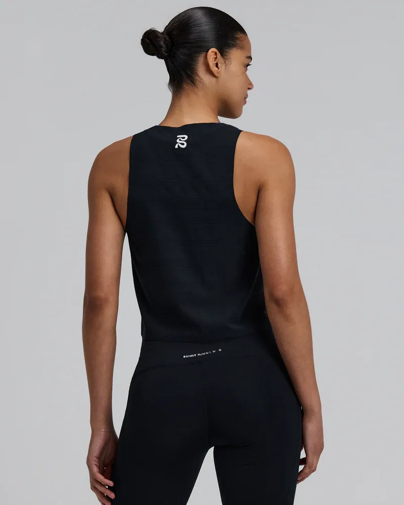 Women s CoolGrid Race Singlet in Black - 3