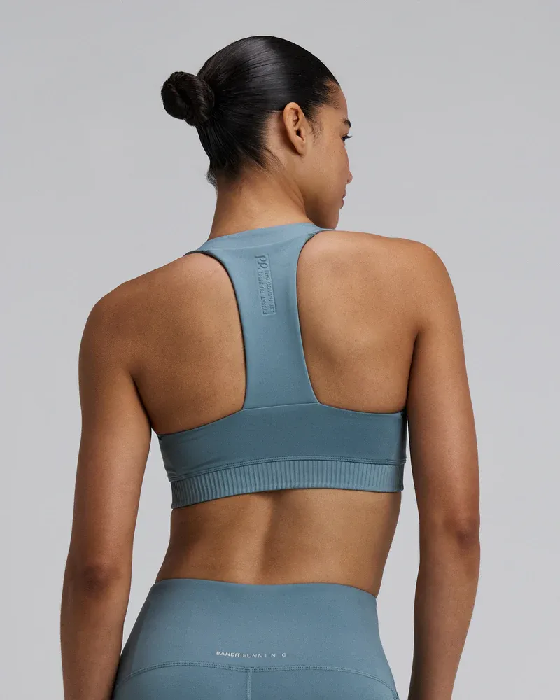 Stamina-V Square Neck Run Bra in Tranquil Blue - 3