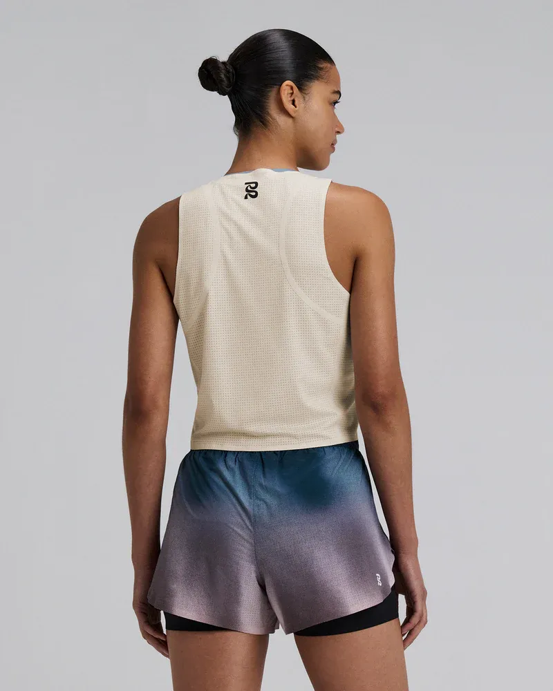 Women s GeoMesh Race Singlet in Cream - 3