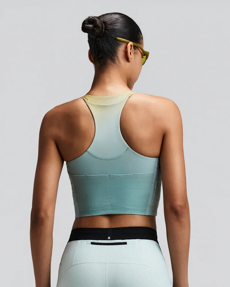 Women s Vanisher V-Neck Race Crop in Lagoon Multi - 3