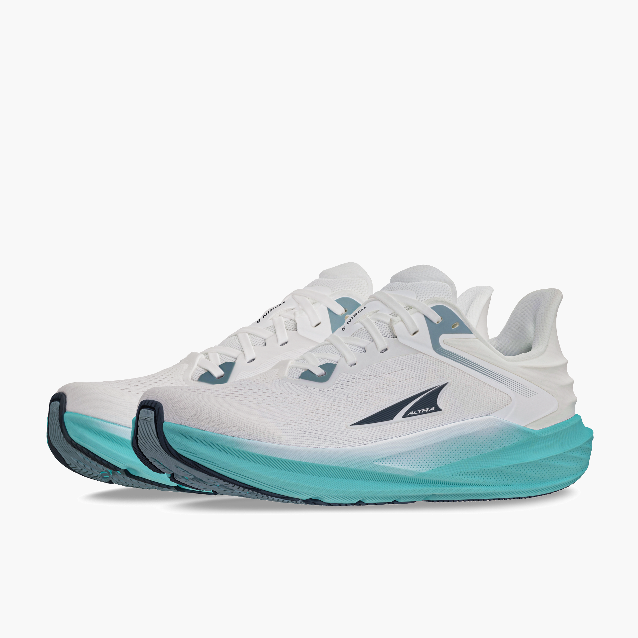 3/4 angle shot of Women's Torin 8 in White/green