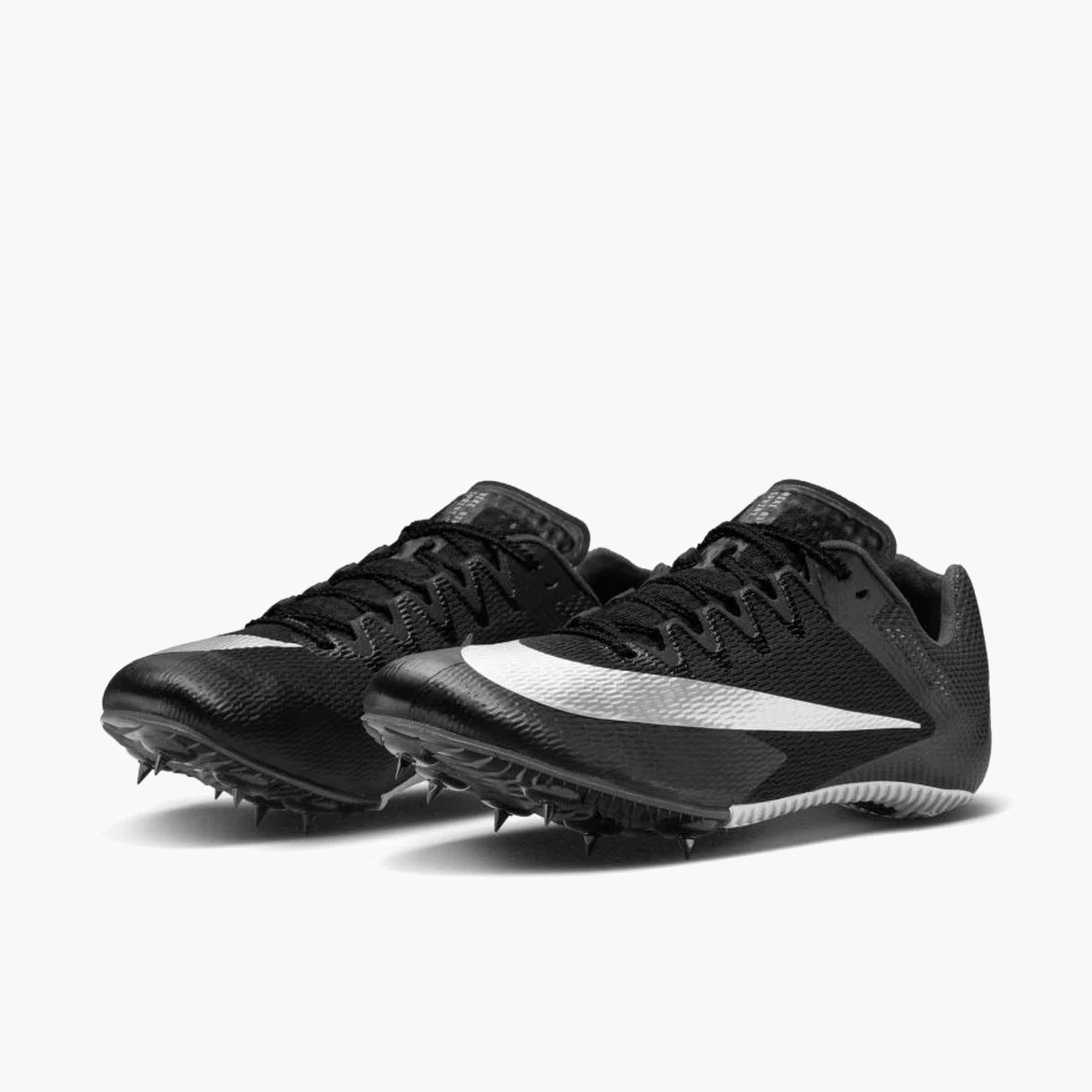 3/4 angle shot of All Gender Rival Sprint in Black / Metallic Silver-lt Smoke Grey