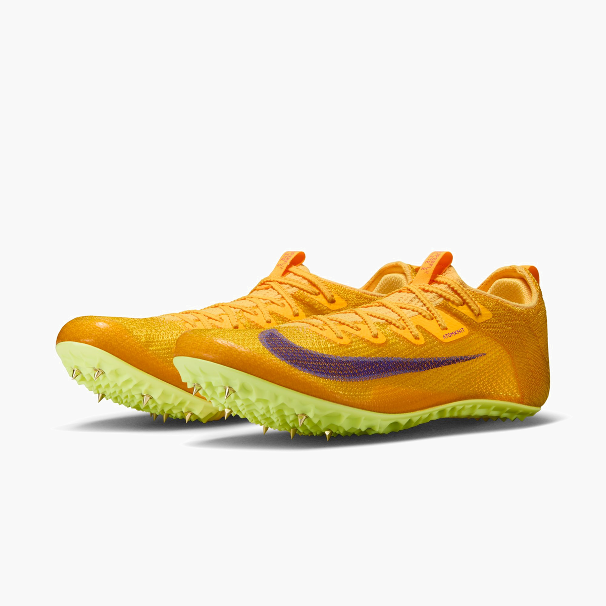 3/4 angle shot of All Gender Superfly Elite 2 in Citron Pulse / Volt Ice-Laser Orange-Indigo Burst