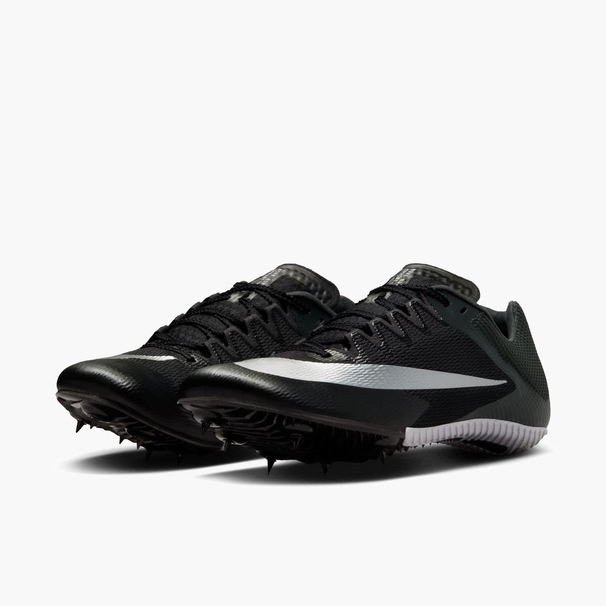 3/4 angle shot of All Gender Rival Sprint in Black / Metallic Silver-black