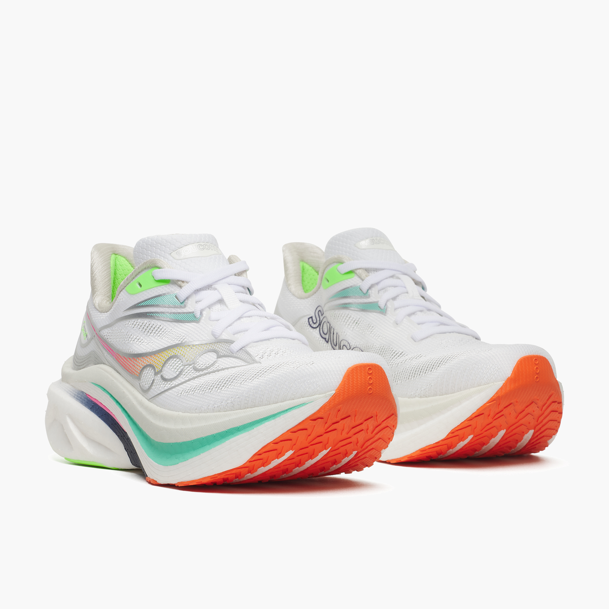 3/4 angle shot of Women's Endorphin Speed 6 in White / Multi