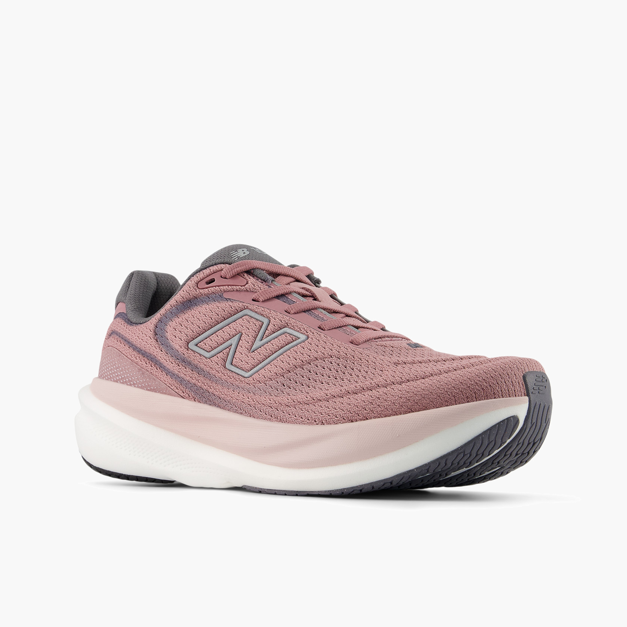 3/4 angle shot of Women's 1080 v15 in Rosewood / Silvermetallic / Neptunegrey