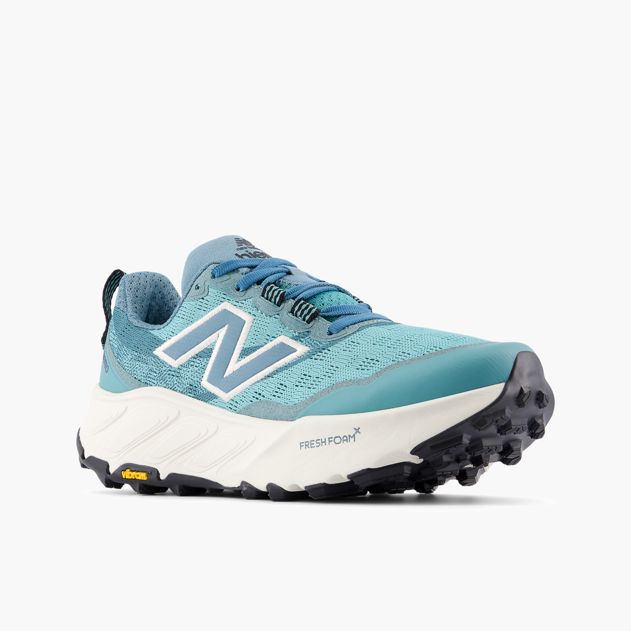 3/4 angle shot of Women's Hierro v9 in Fadedteal / Linen