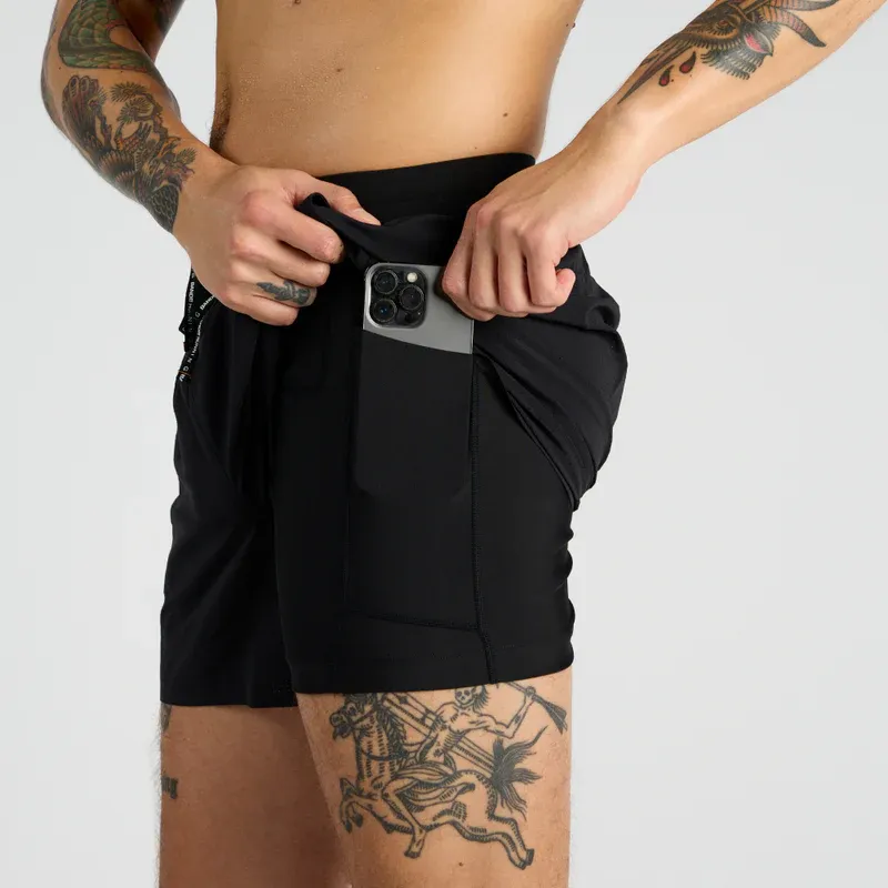 Men s Vento Training Shorts 5 in Black - 4