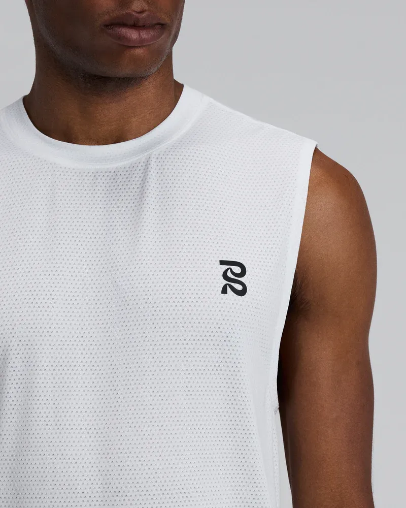 Men s Micromesh Run Tank in White - 4