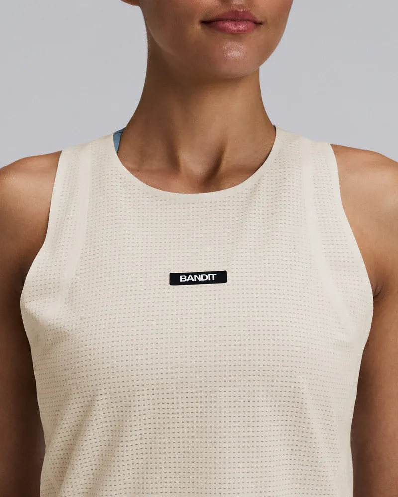 Women s GeoMesh Race Singlet in Cream - 4
