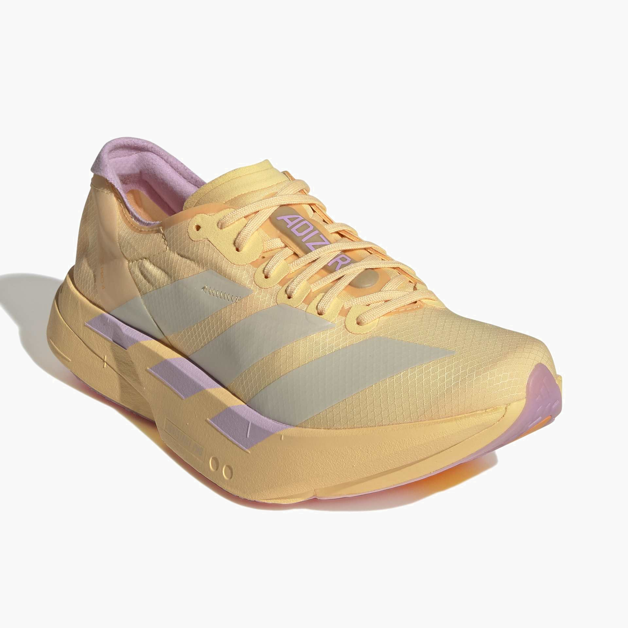 Top front angle shot of Women's Adios Pro 4 in Icta / Icgome / Blilil