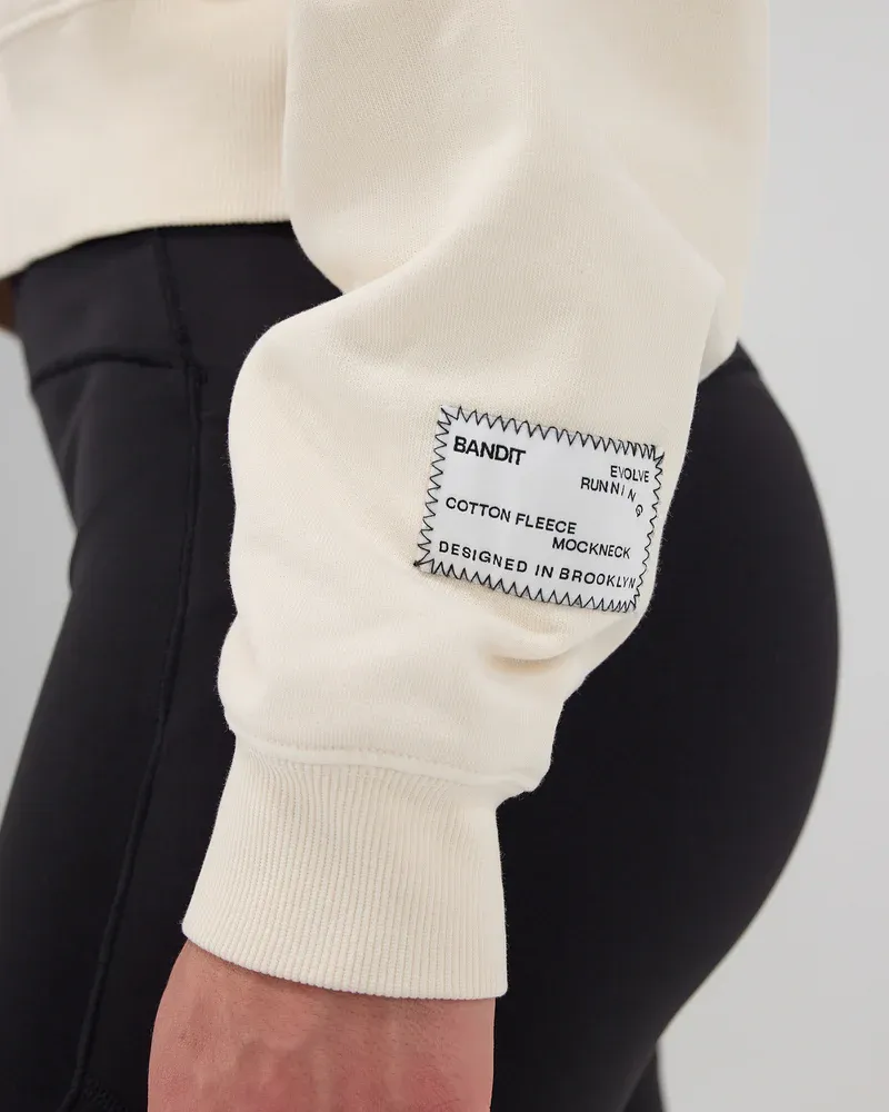 Women s Cropmock Pullover in Cream - 5